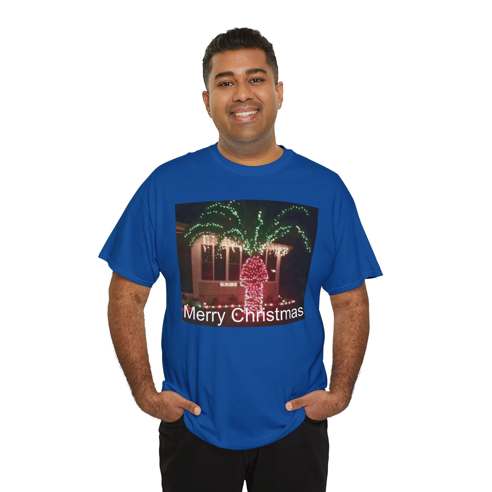 Christmas Lights Tee — 'Merry Christmas' Holiday Graphic T-Shirt Printify