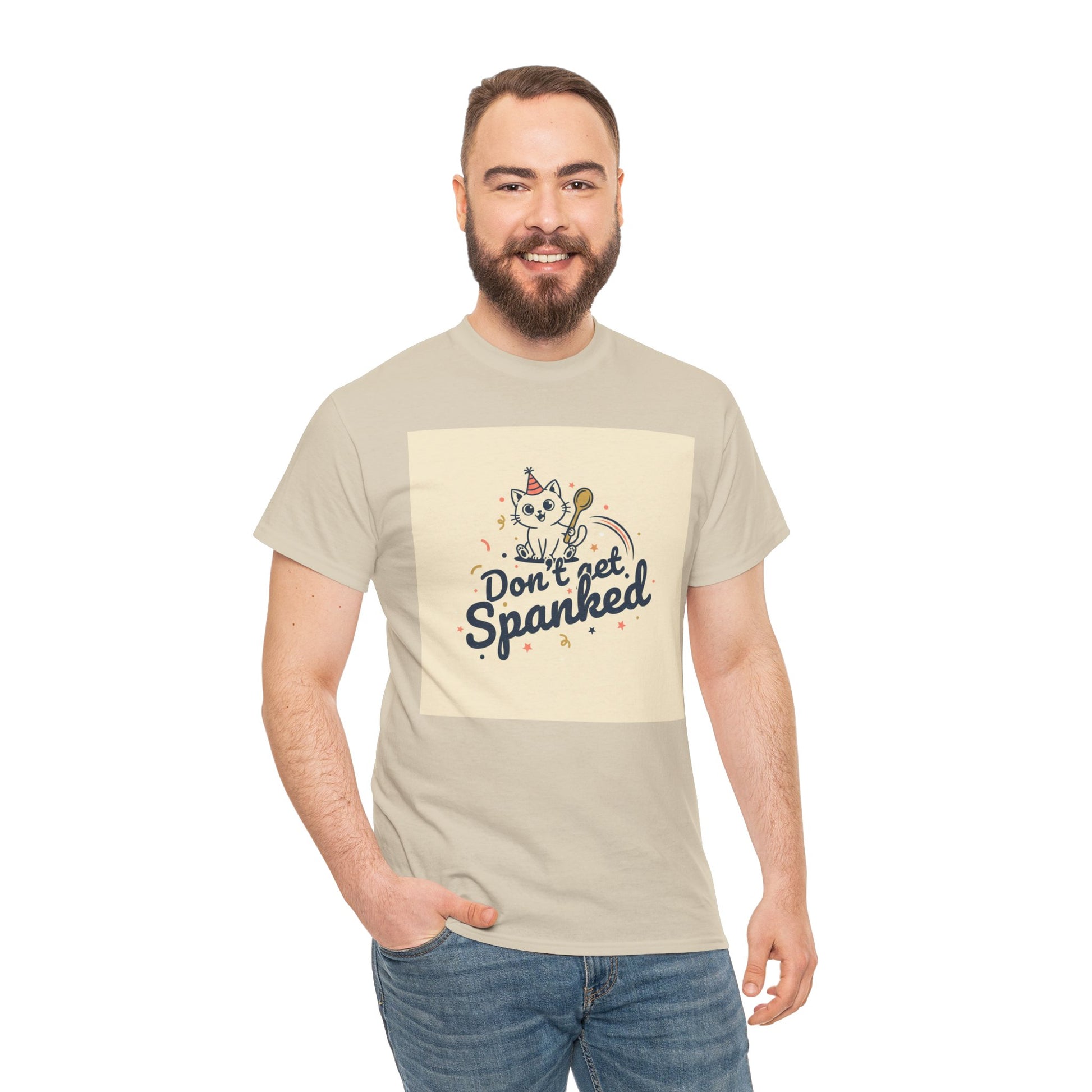 Don’t Get Spanked Cat Tee — Cute Retro Kitten Graphic T-Shirt Printify