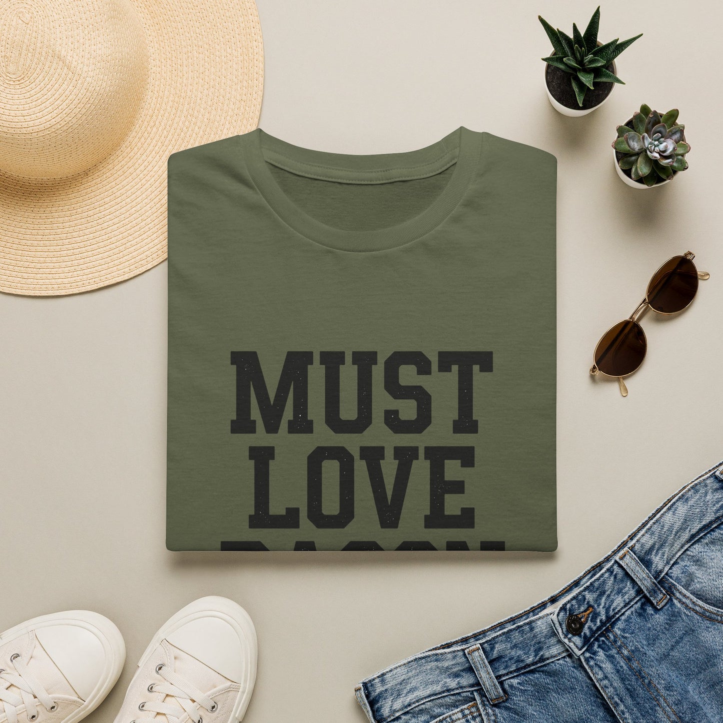 Must Love Bacon T-Shirt — Funny Food Lover Tee for Bacon Fans
