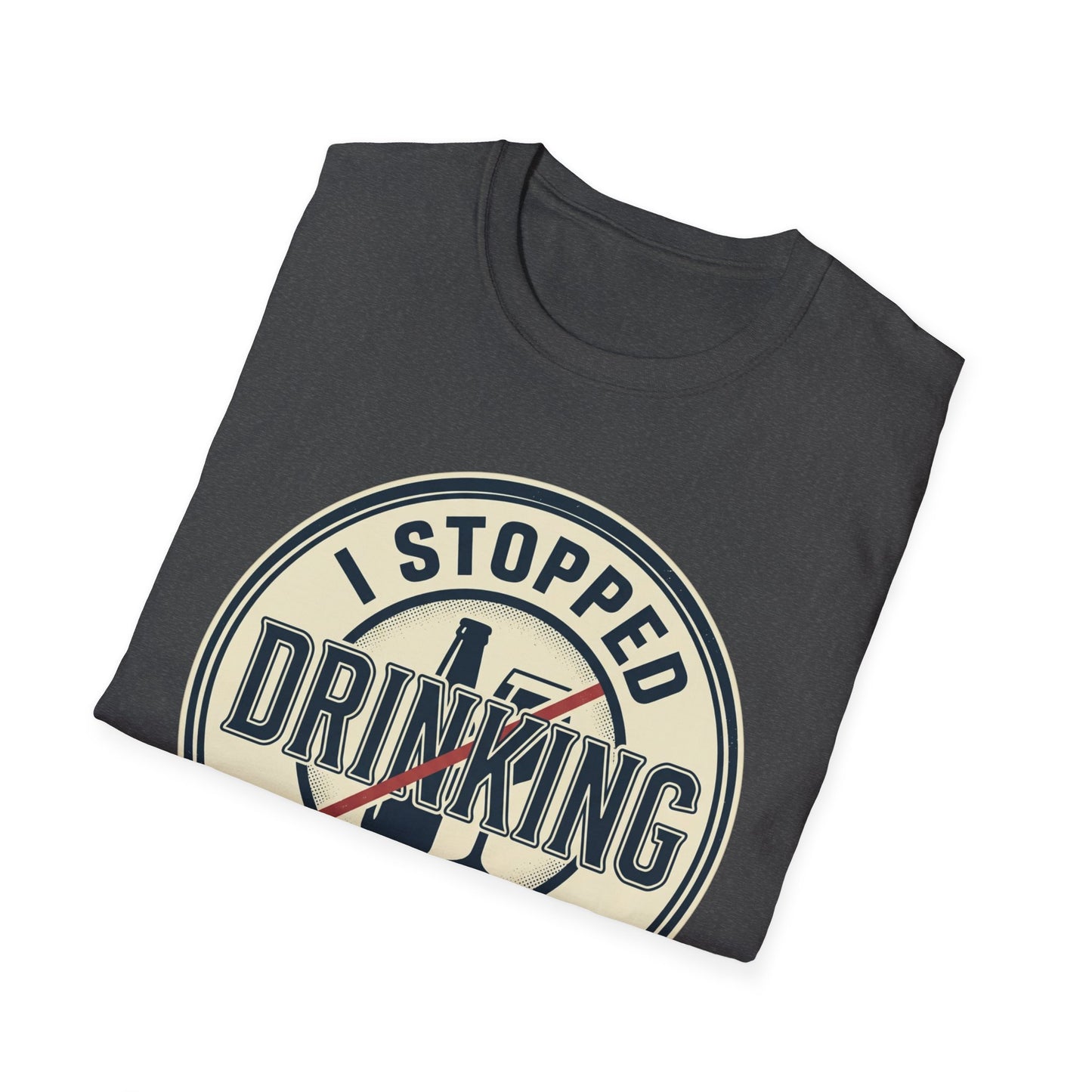 'Stopped Drinking at 21' Vintage Sobriety Shirt