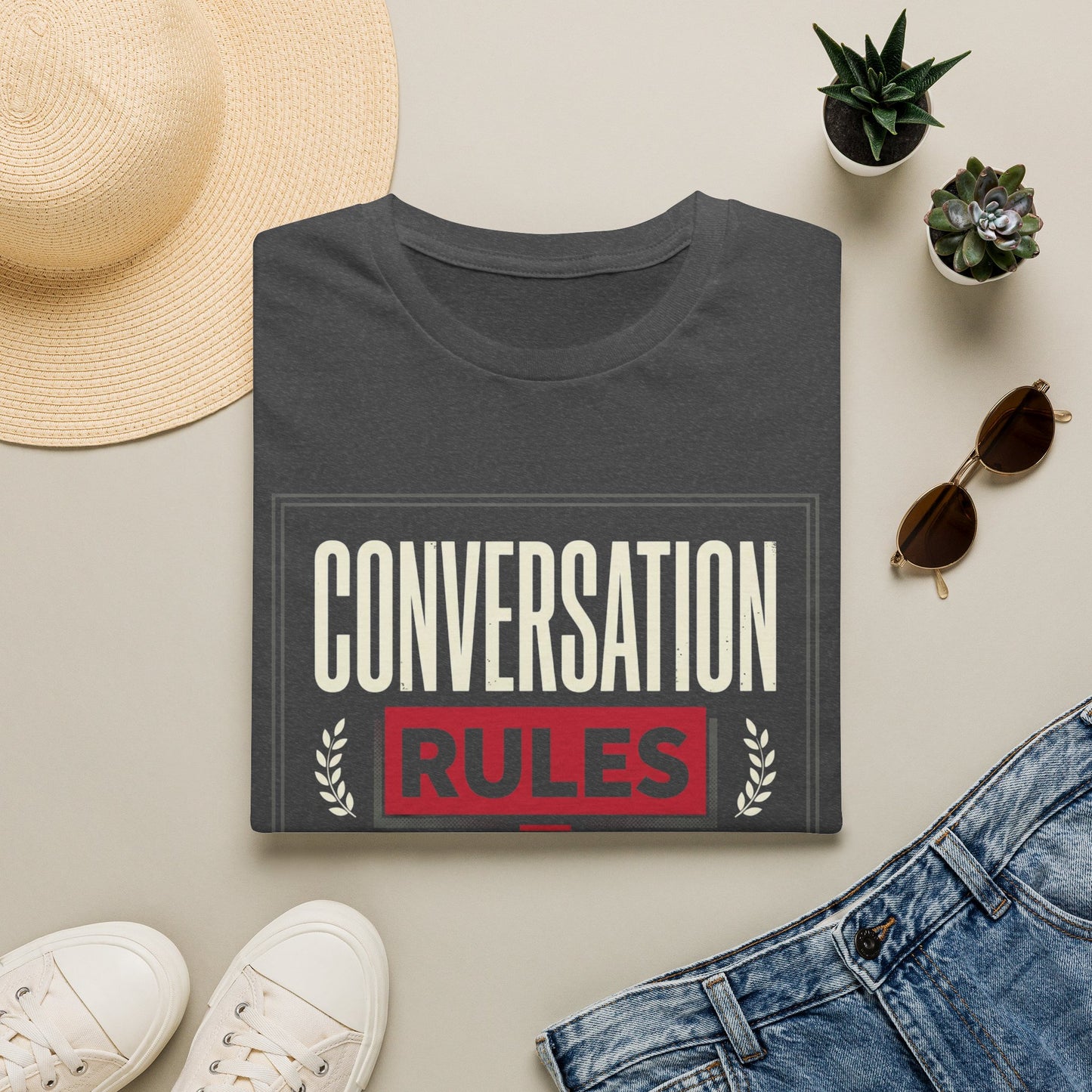 Conversation Rules T-Shirt — "Conversation Rules the Nation" Graphic Tee