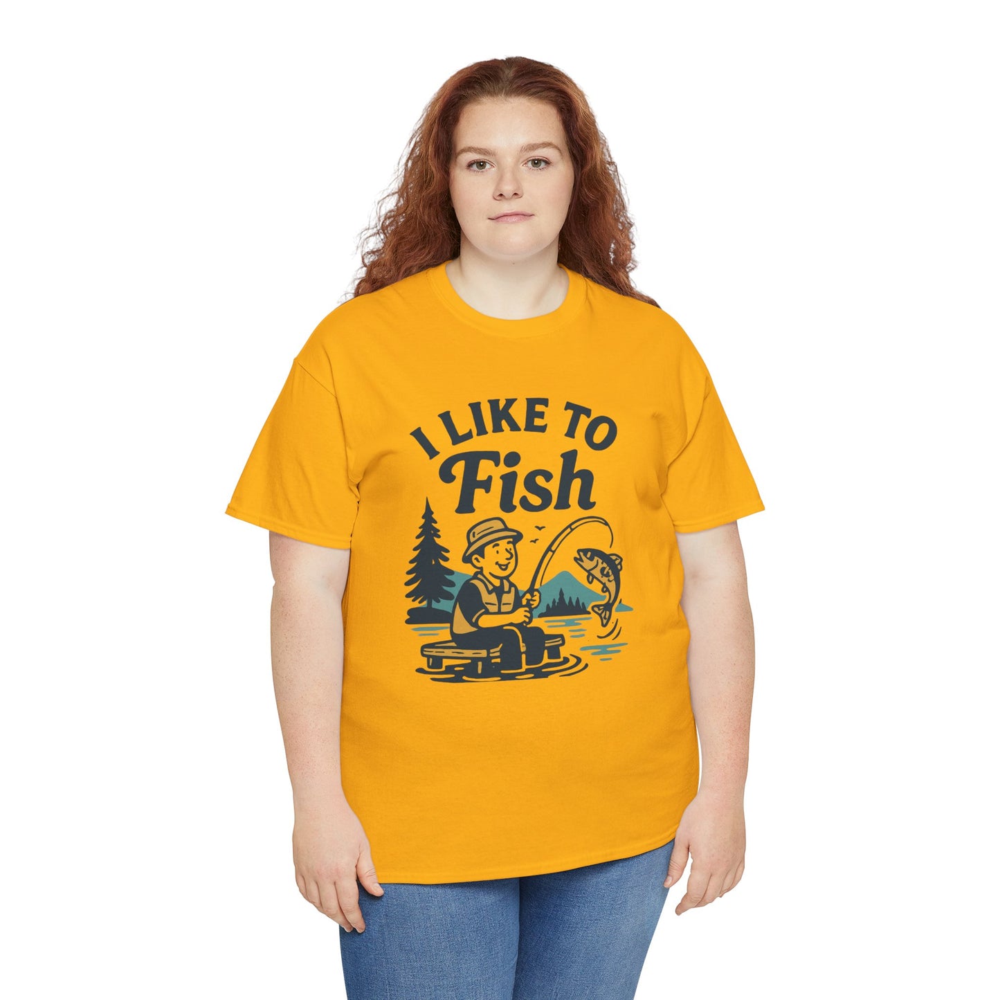 Fishing T-Shirt — "I Like to Fish" Vintage Outdoors Tee