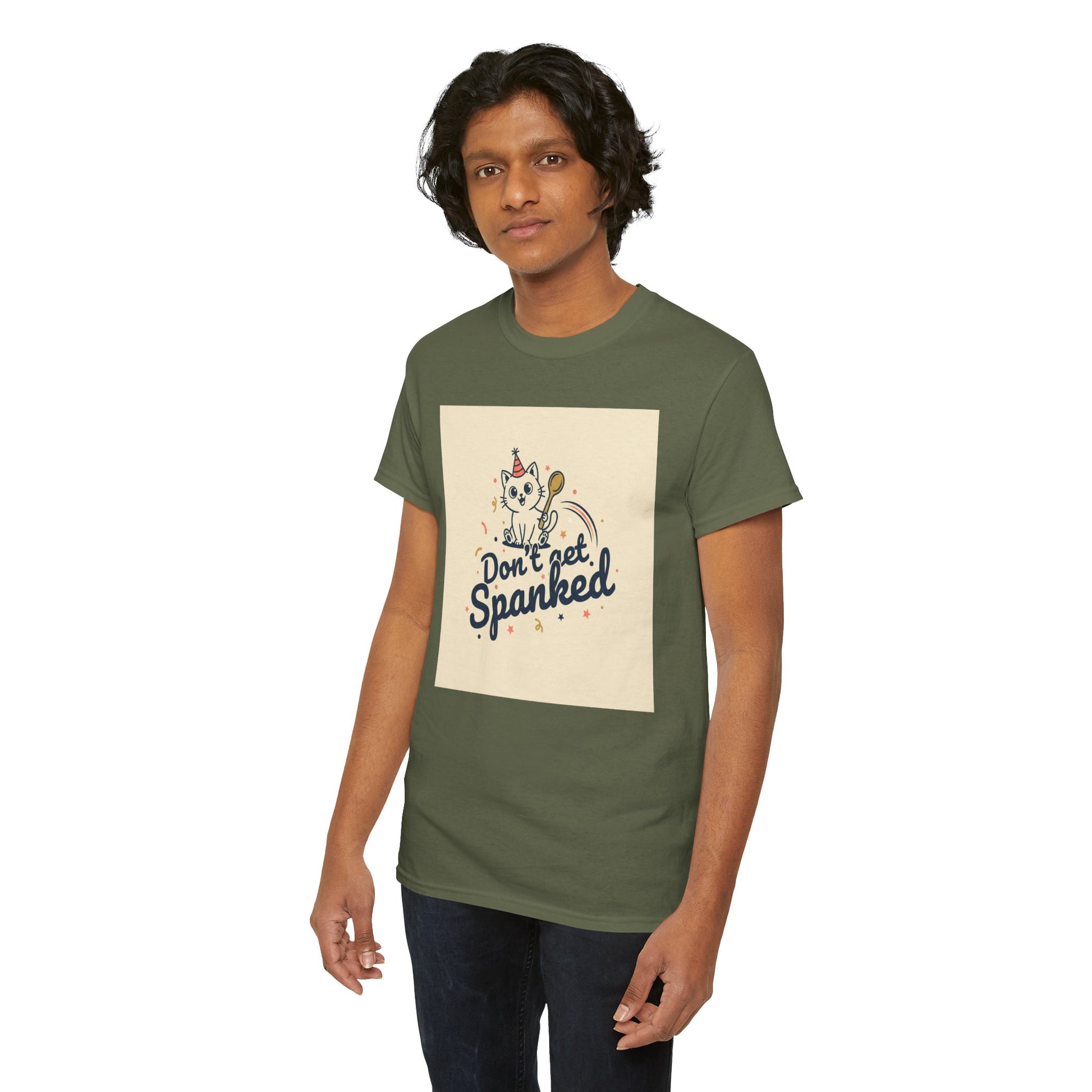 Don’t Get Spanked Cat Tee — Cute Retro Kitten Graphic T-Shirt Printify