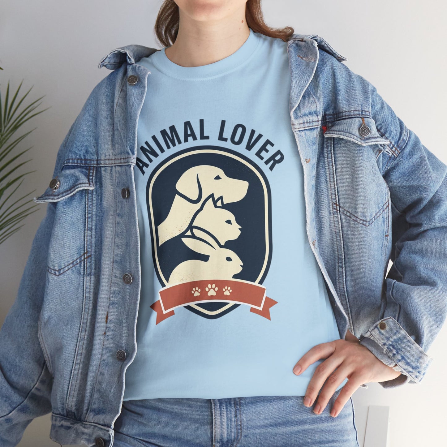 Animal Lover T-Shirt — Retro Pet Badge Tee (Dogs & Cats)