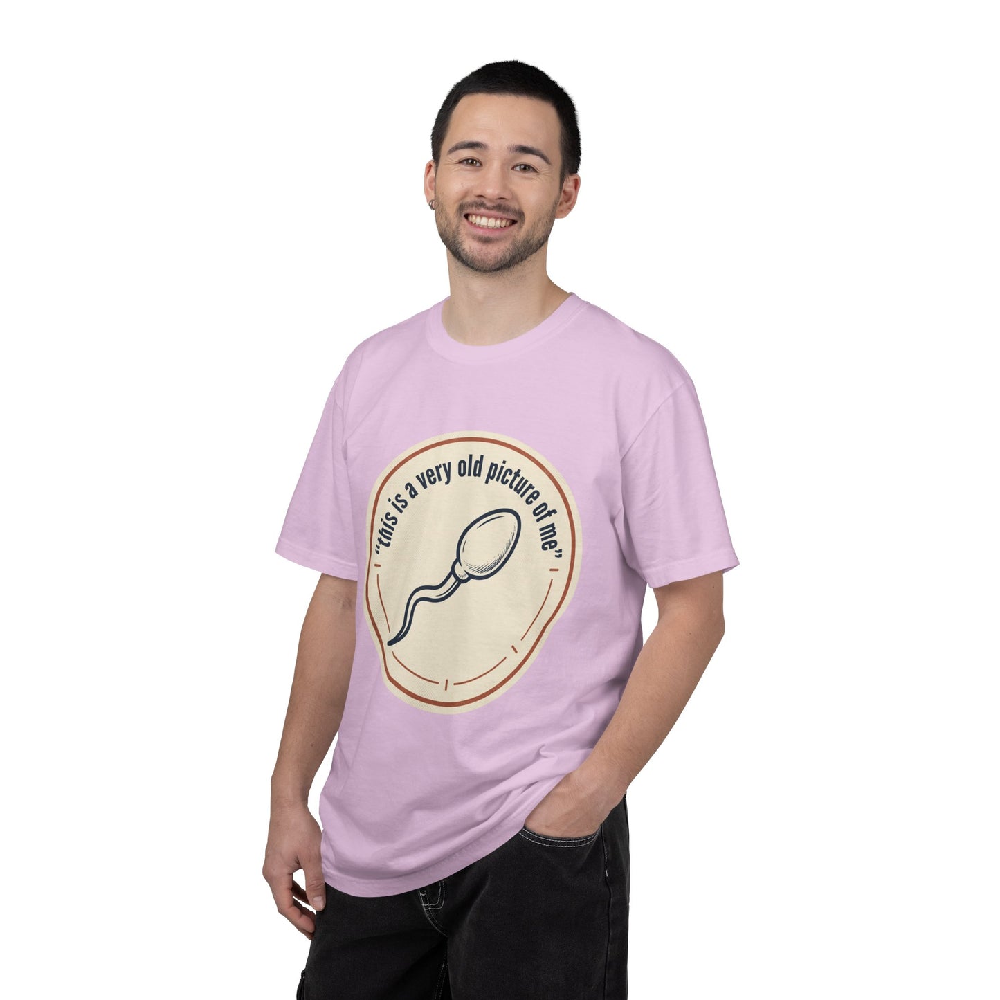Vintage Sperm Graphic T-Shirt — "this is a very old picture of me"