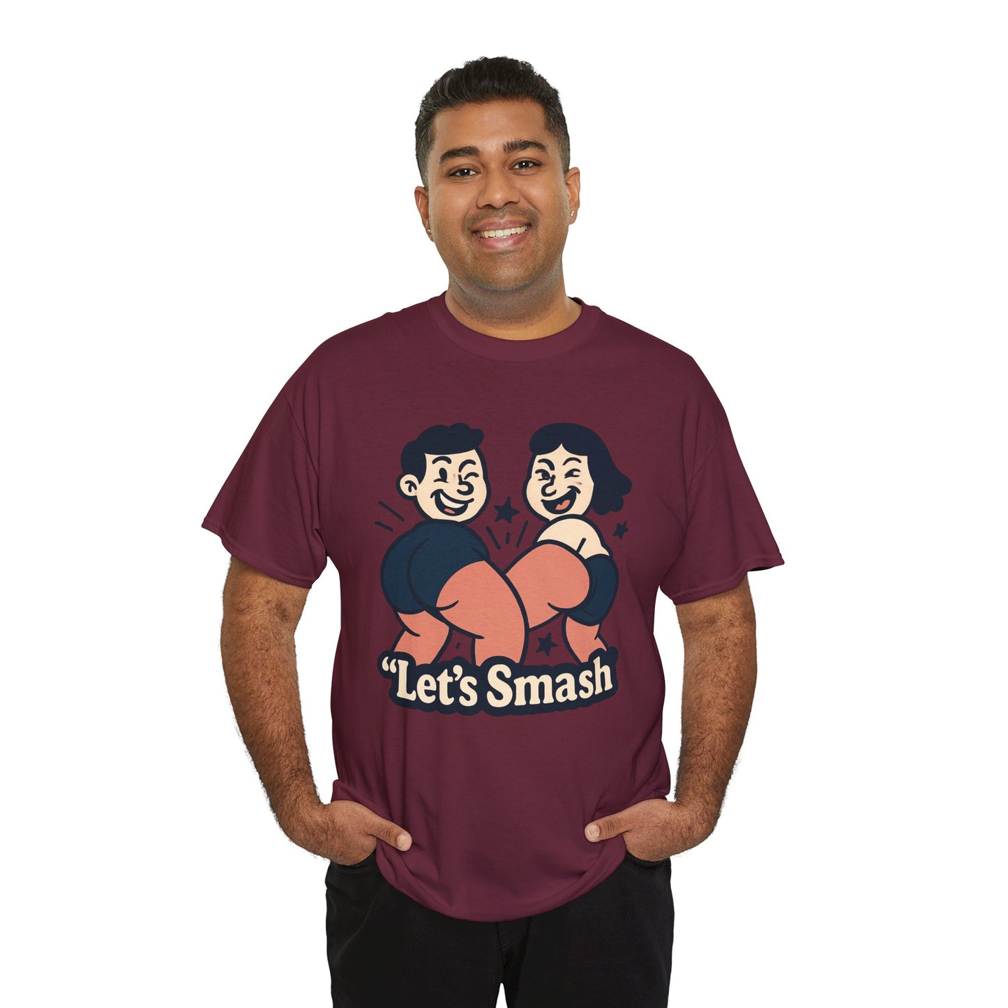 Let's Smash Tee — Retro Couples Valentine's T-Shirt