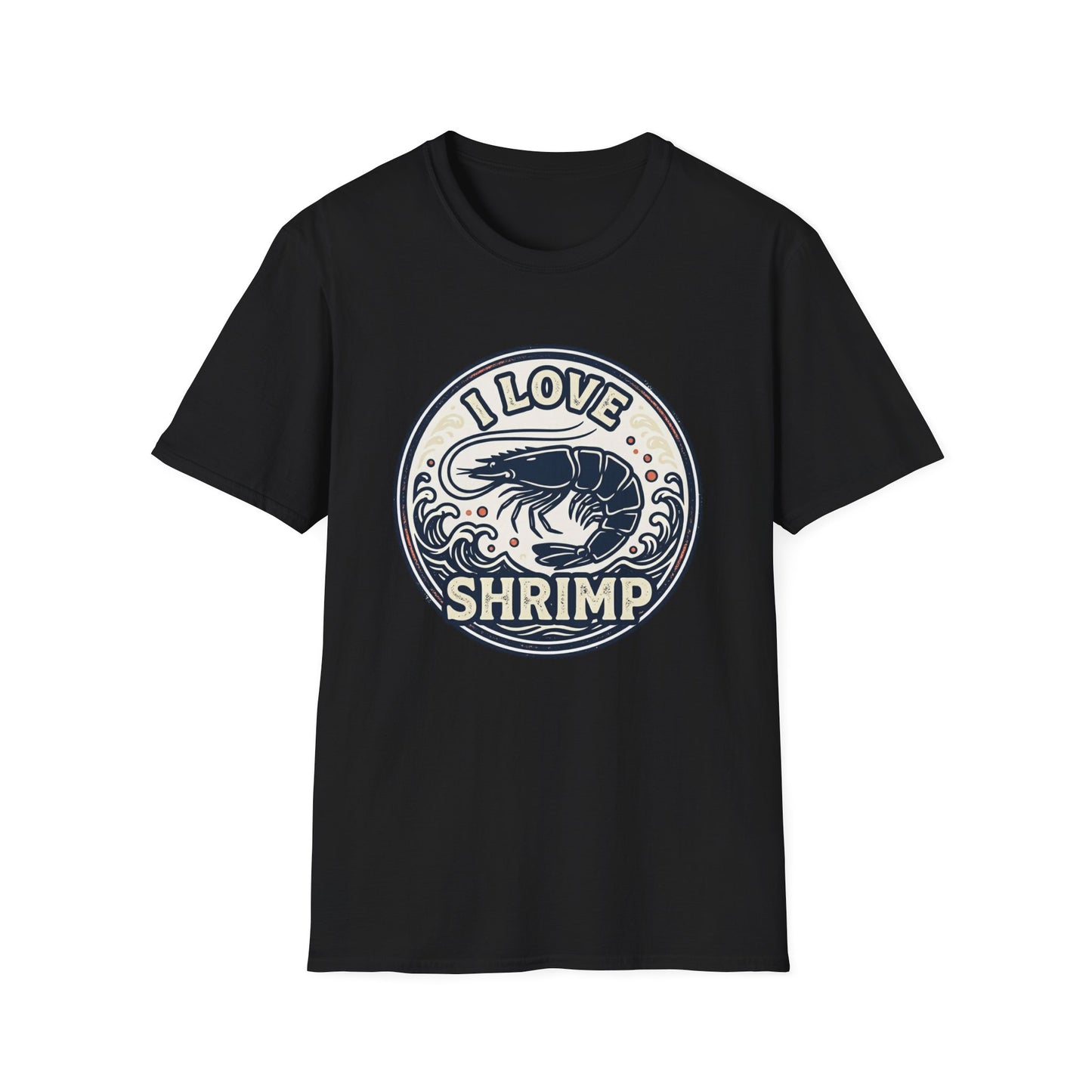I Love Shrimp T-Shirt — Retro Seafood Crew Tee