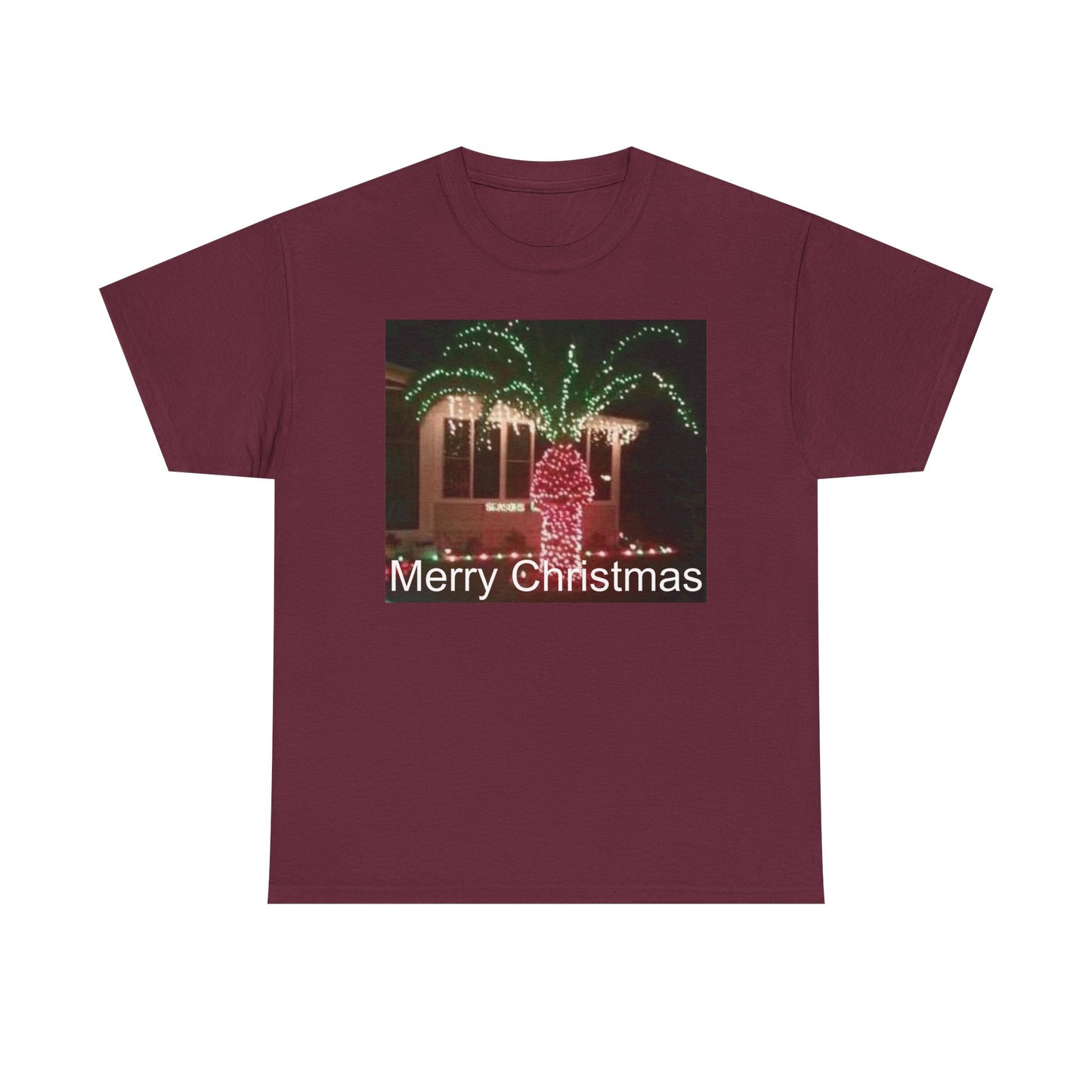 Christmas Lights Tee — 'Merry Christmas' Holiday Graphic T-Shirt Printify