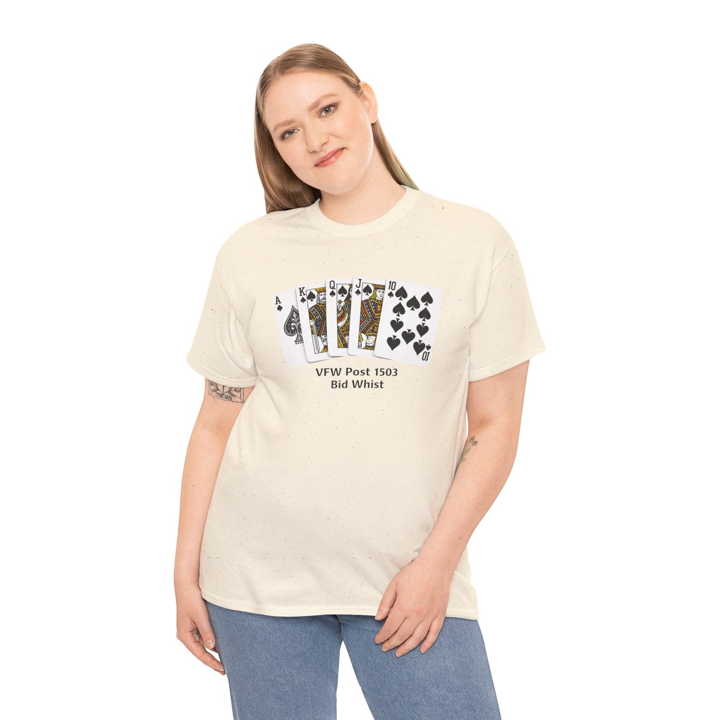 Bid Whist Card Tee — VFW Post 1501 Poker Night T-Shirt