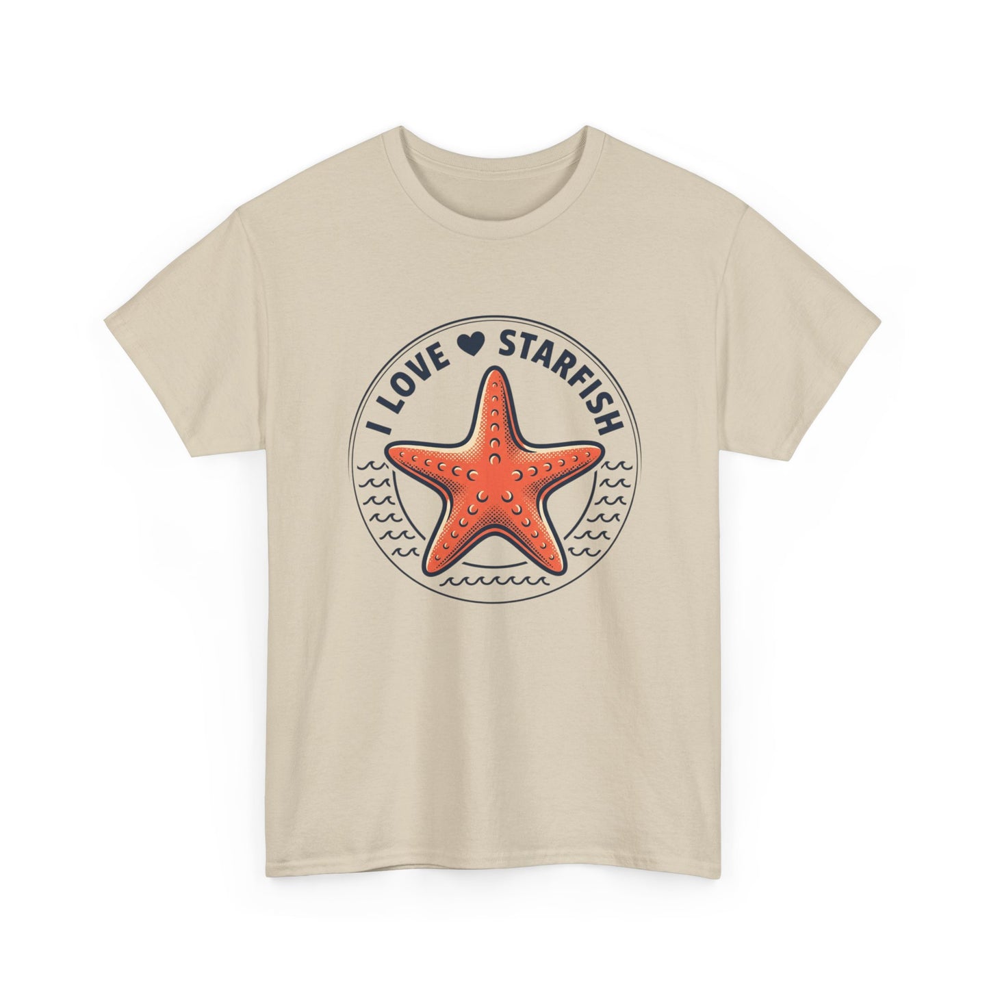 Starfish Tee — "I Love Starfish" Beach Graphic T-Shirt