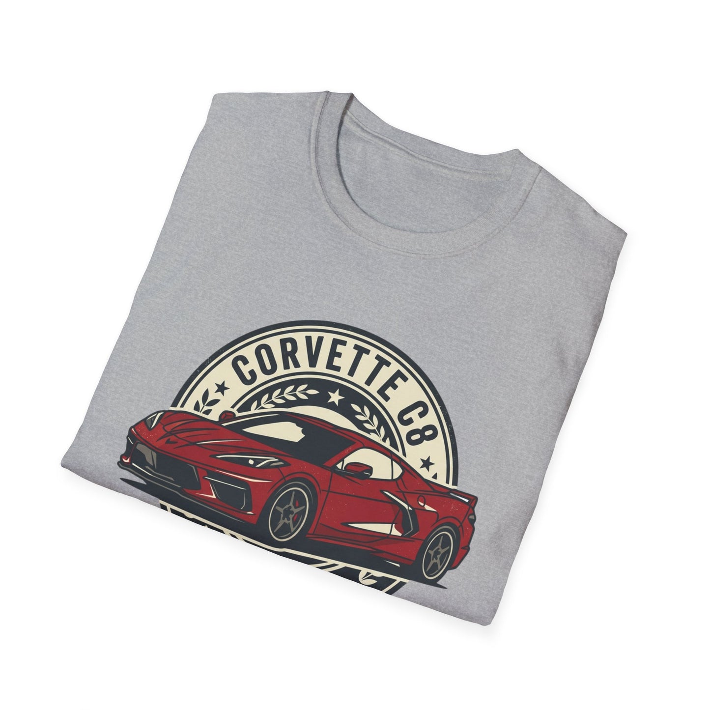Corvette C8 Tee — Red Mid‑Engine Icon Car Shirt