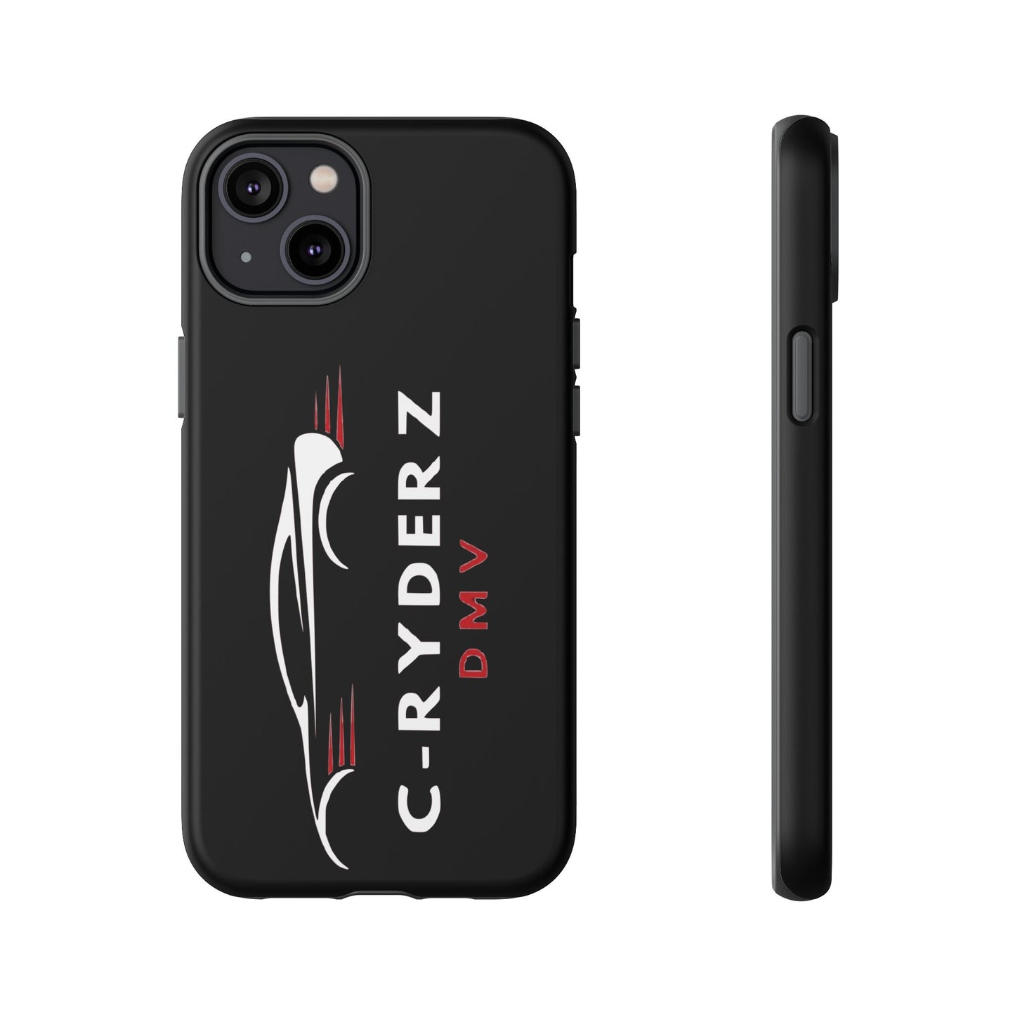 C-Ryderz DMV Black Slim Phone Case — Sporty Car Silhouette Protective Cover Printify