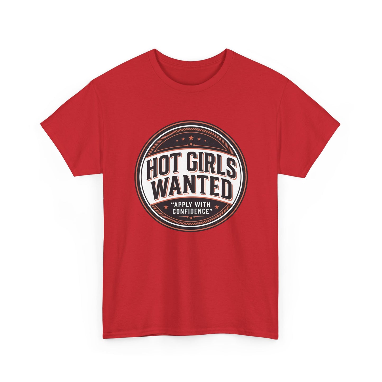 T-Shirt — "Hot Girls Wanted" Retro Badge Tee