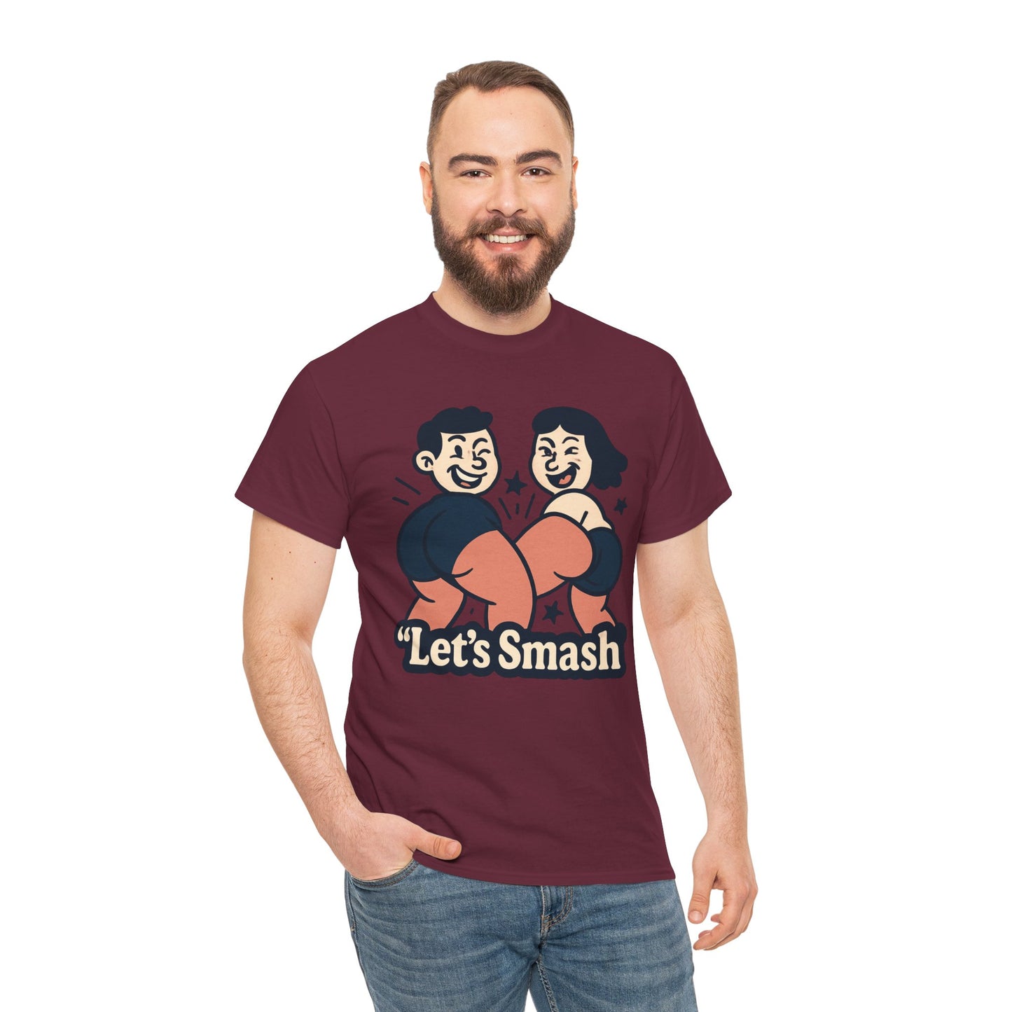 Let's Smash Tee — Retro Couples Valentine's T-Shirt