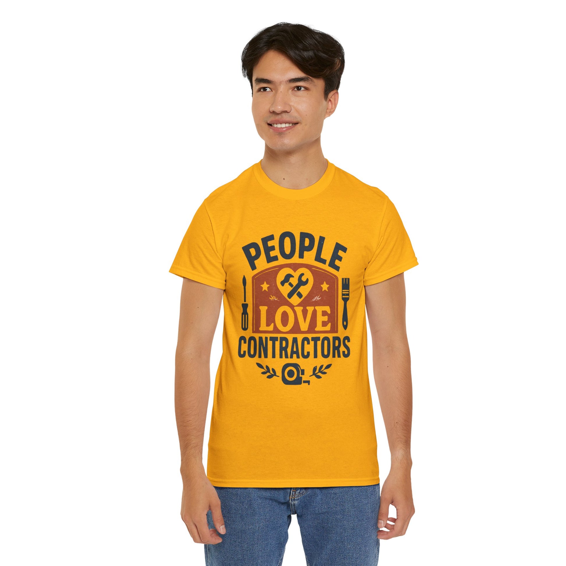 Contractor T-Shirt – "People Love Contractors" Graphic Tee Printify