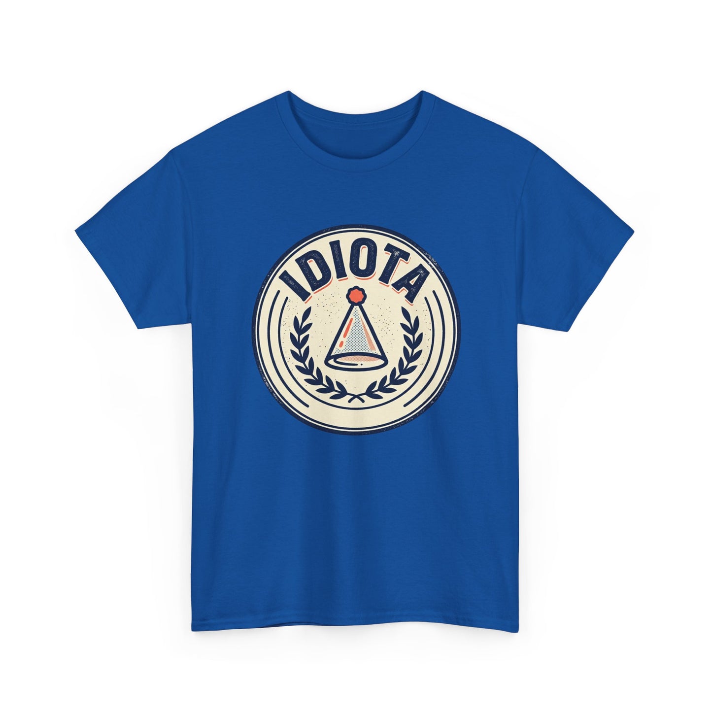 Idiota Crest T-Shirt — Vintage Emblem Graphic Tee