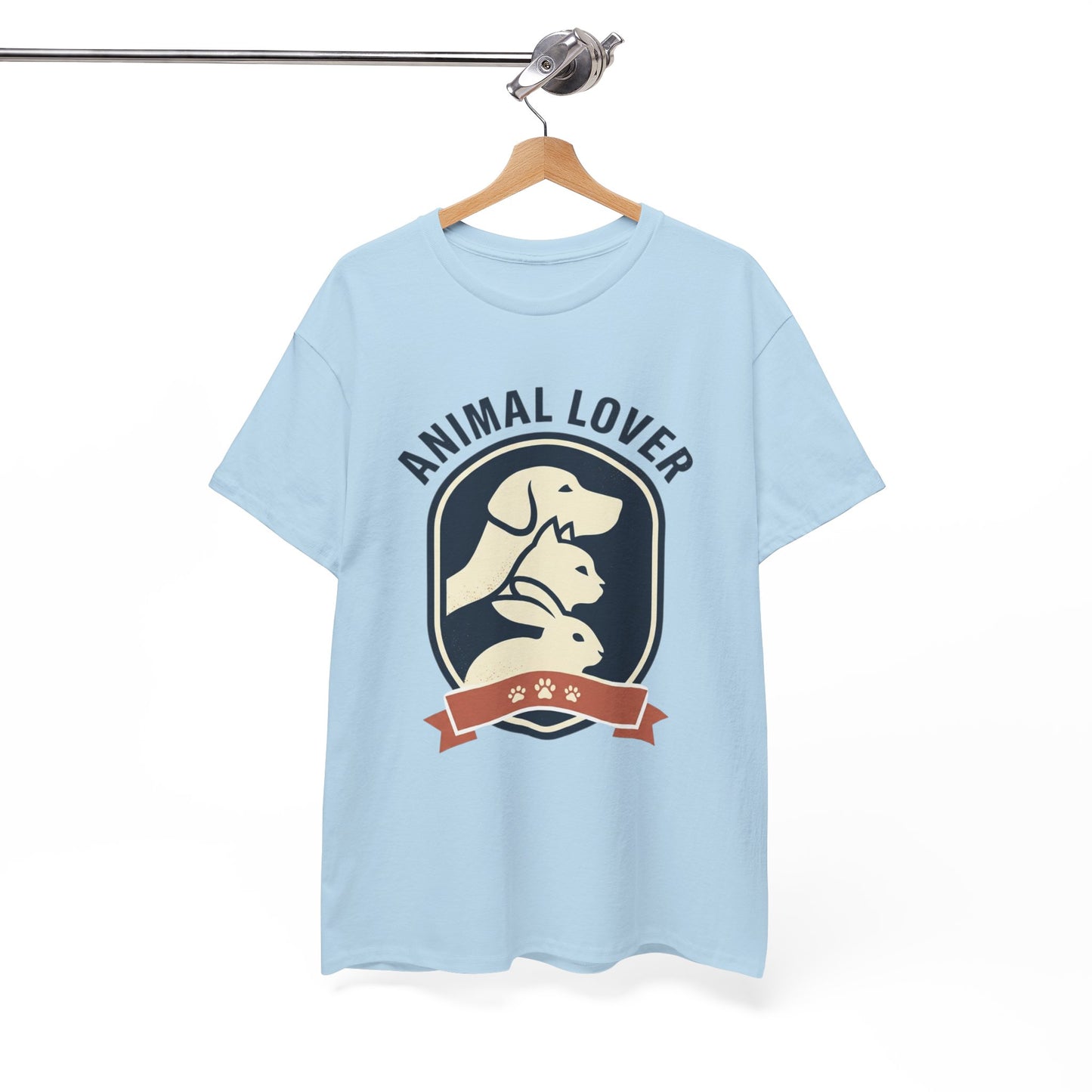 Animal Lover T-Shirt — Retro Pet Badge Tee (Dogs & Cats)