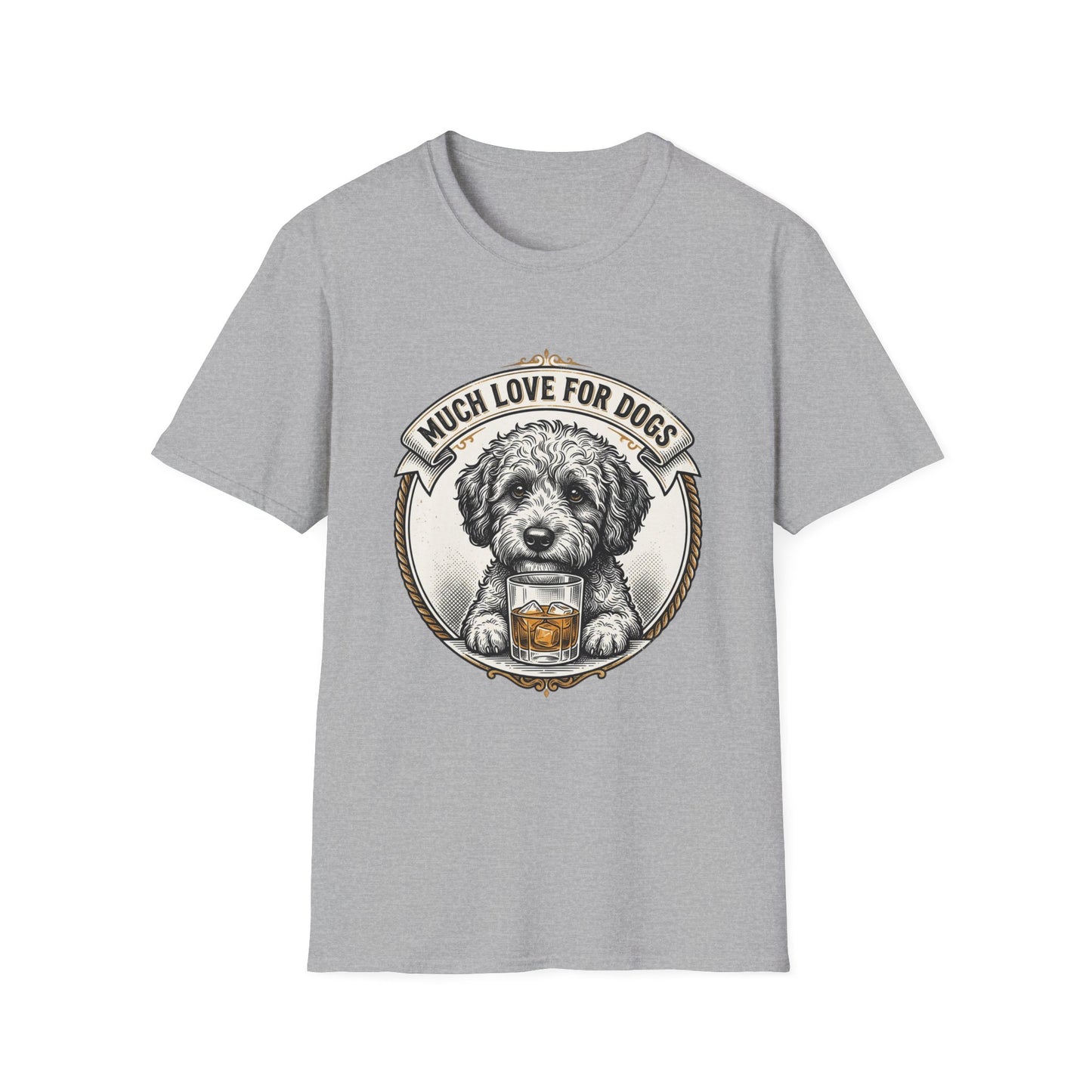 Much Love for Dogs T-Shirt — Vintage Dog Illustration Tee