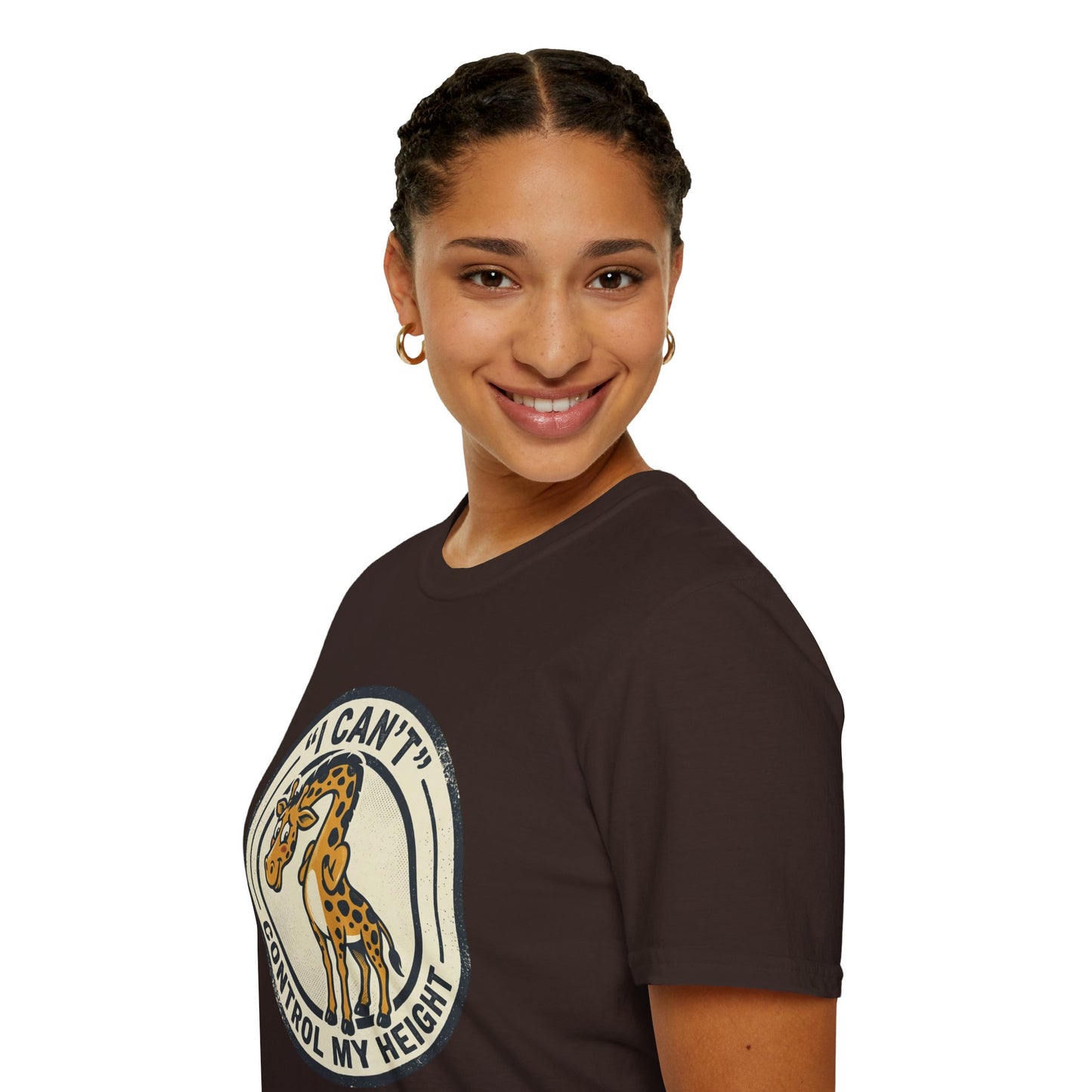 Giraffe 'I Can't Control My Height' T-Shirt