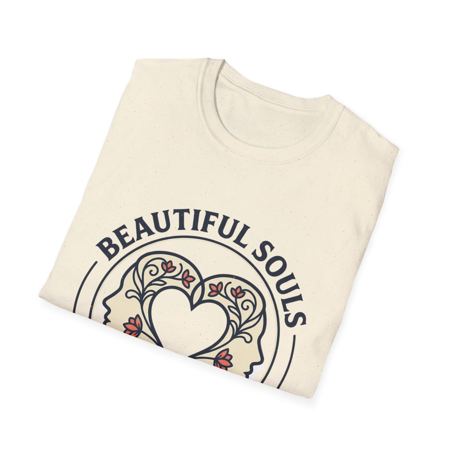 Beautiful Souls Graphic T-Shirt — "Beautiful Souls" Heart Floral Tee