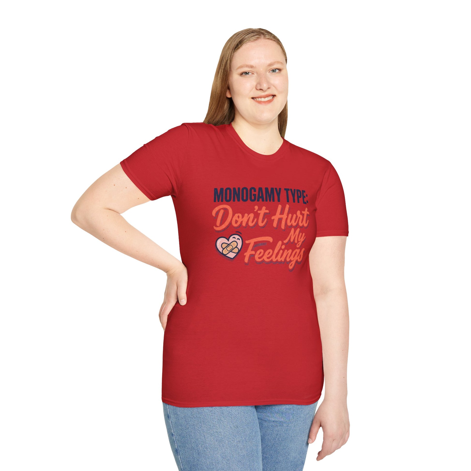 "Monogamy Type: Don't Hurt My Feelings" Graphic Tee Printify