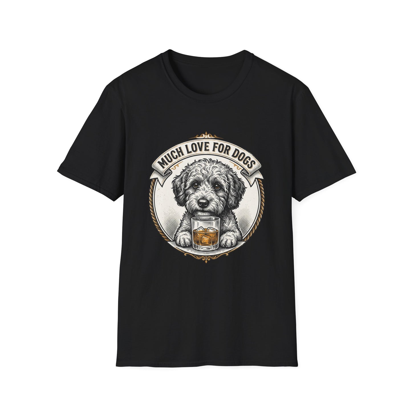 Much Love for Dogs T-Shirt — Vintage Dog Illustration Tee