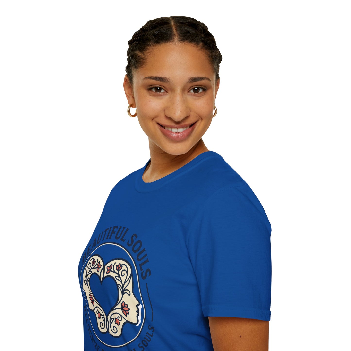 Beautiful Souls Graphic T-Shirt — "Beautiful Souls" Heart Floral Tee