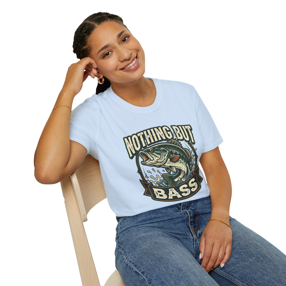 Nothing But Bass Fishing T-Shirt — Retro Largemouth Bass Graphic Tee