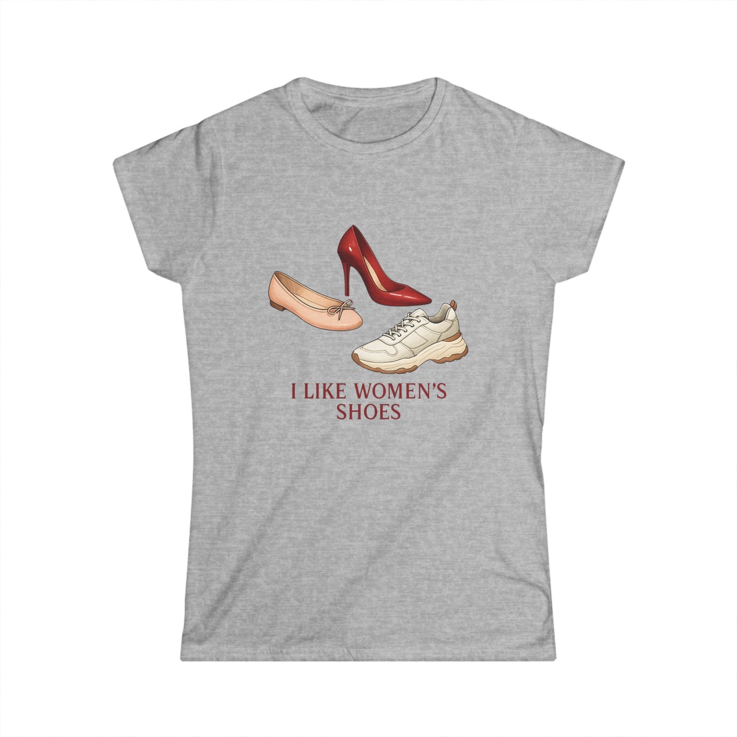 Women's Tee - I Like Women's Shoes Graphic (Heels, Flats & Sneakers)