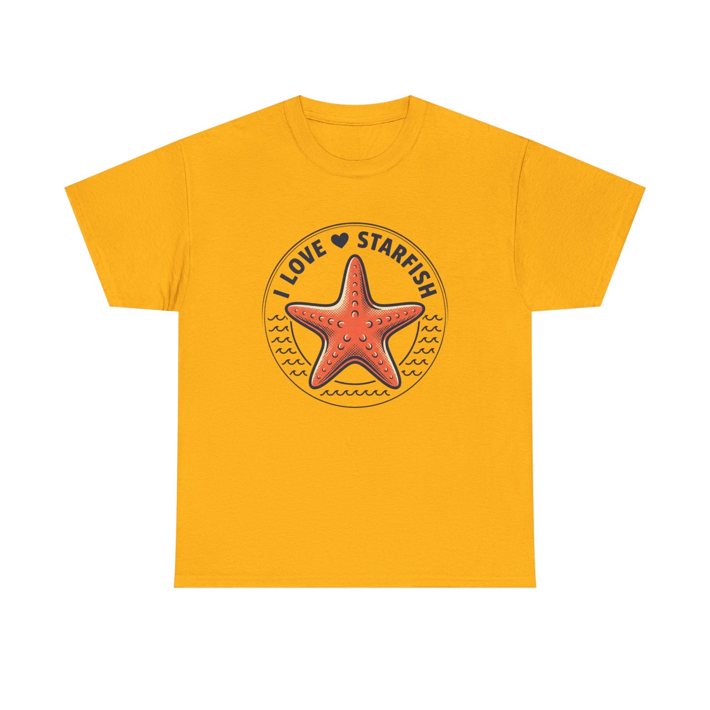 Starfish Tee — "I Love Starfish" Beach Graphic T-Shirt