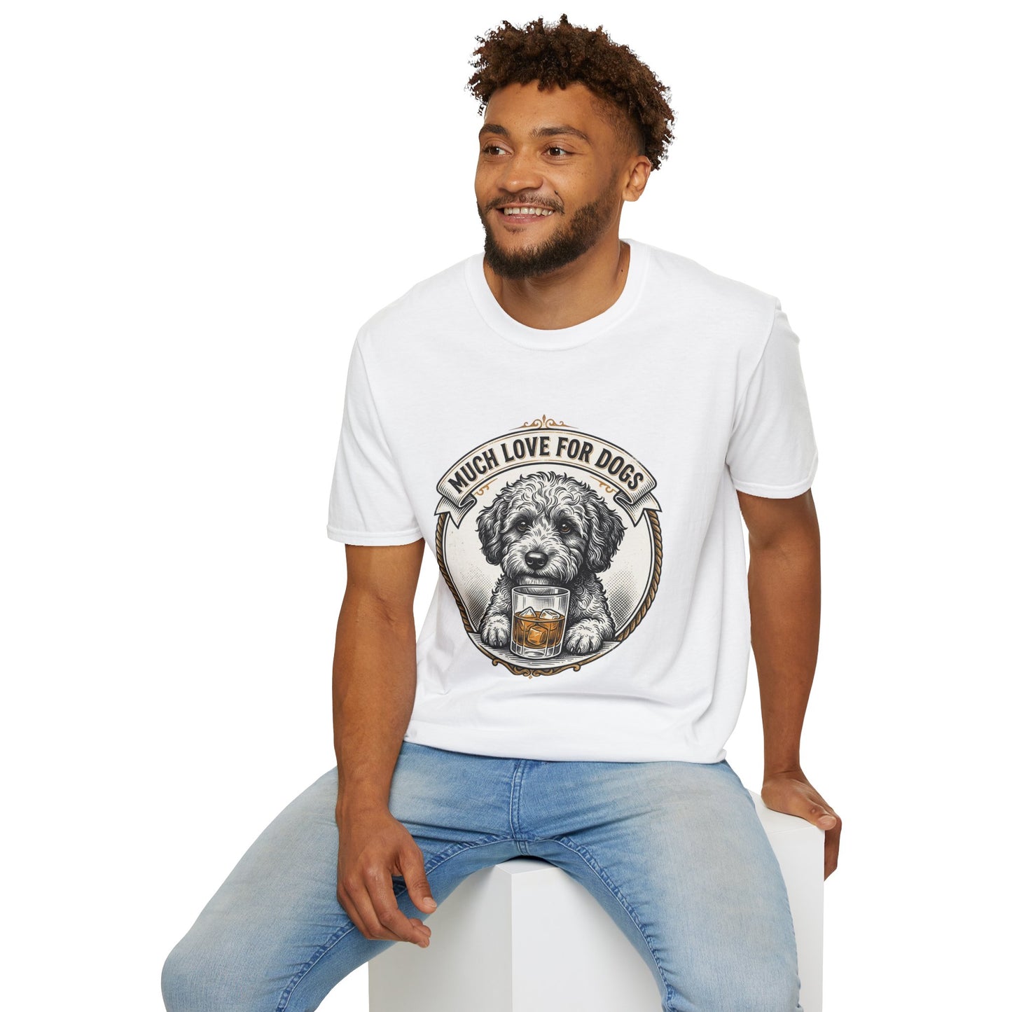Much Love for Dogs T-Shirt — Vintage Dog Illustration Tee