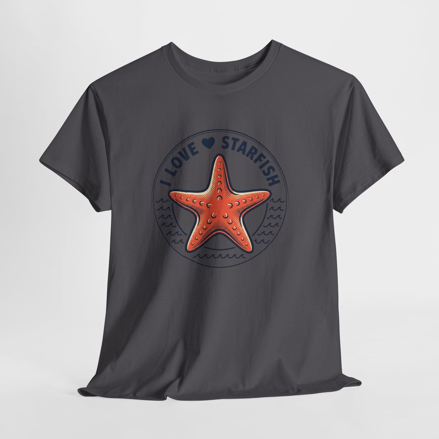 Starfish Tee — "I Love Starfish" Beach Graphic T-Shirt