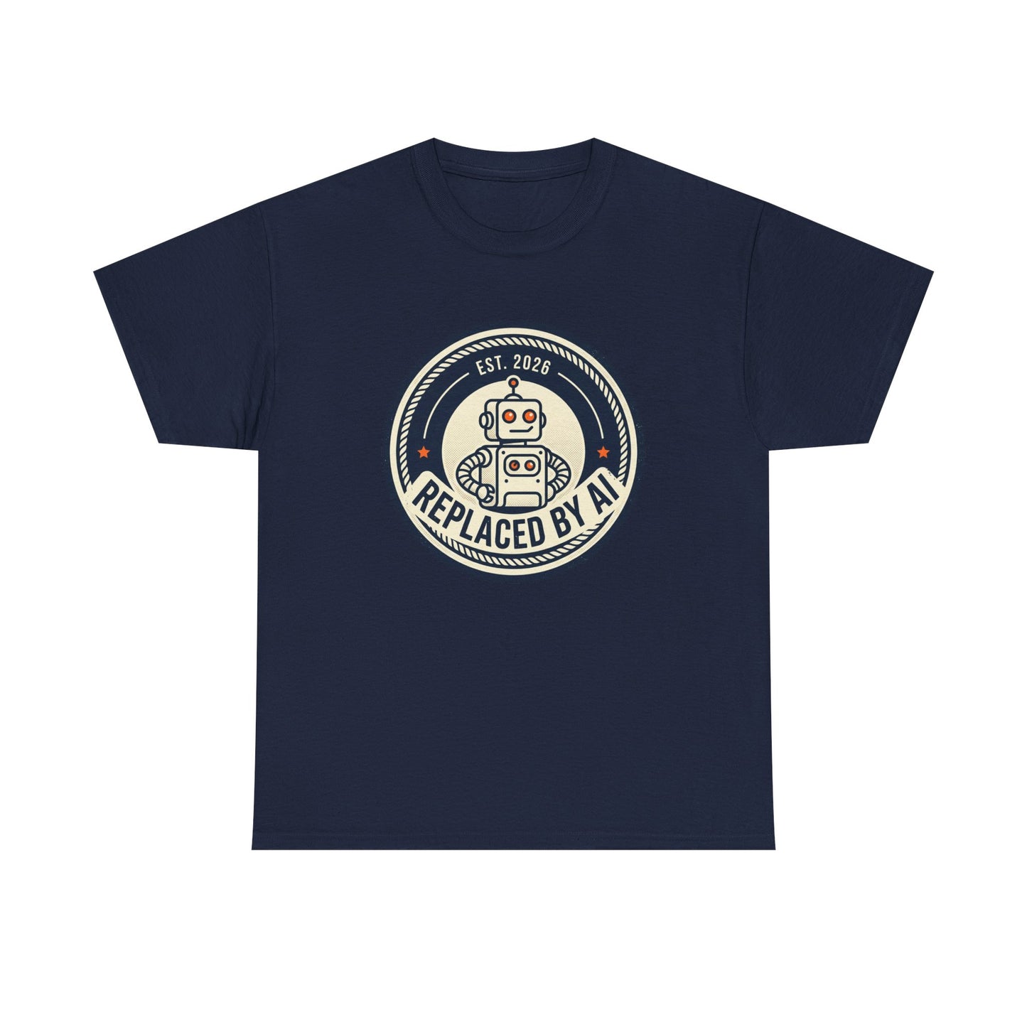 "Replaced by AI" Retro Robot Graphic Tee