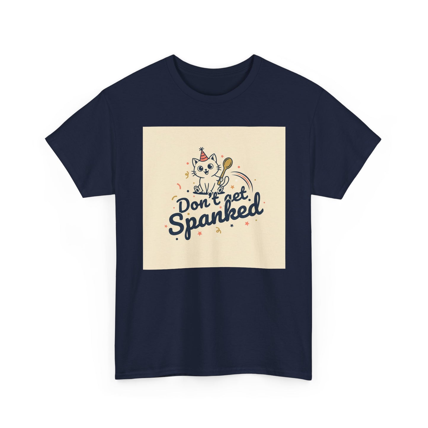 Don’t Get Spanked Cat Tee — Cute Retro Kitten Graphic T-Shirt Printify