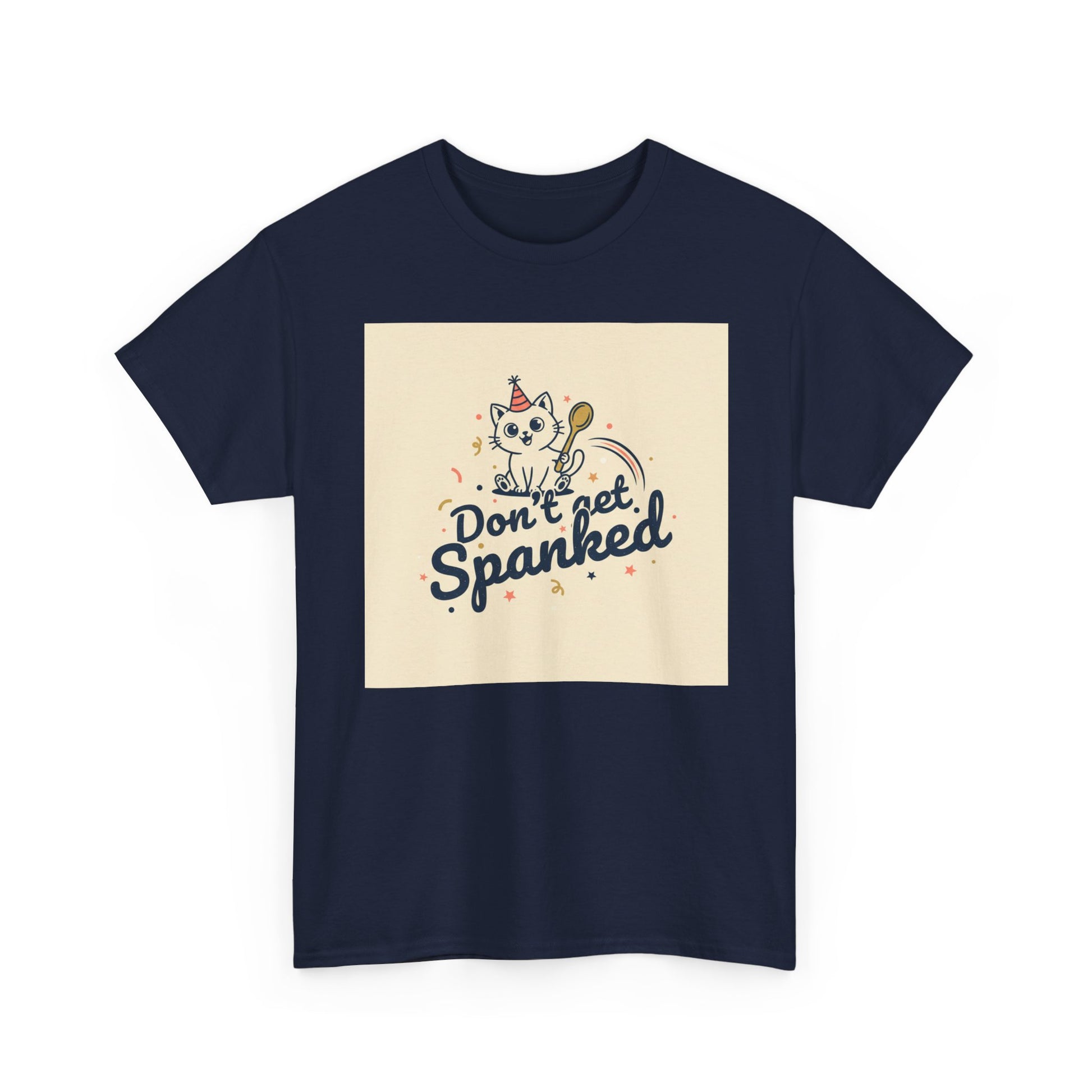 Don’t Get Spanked Cat Tee — Cute Retro Kitten Graphic T-Shirt Printify