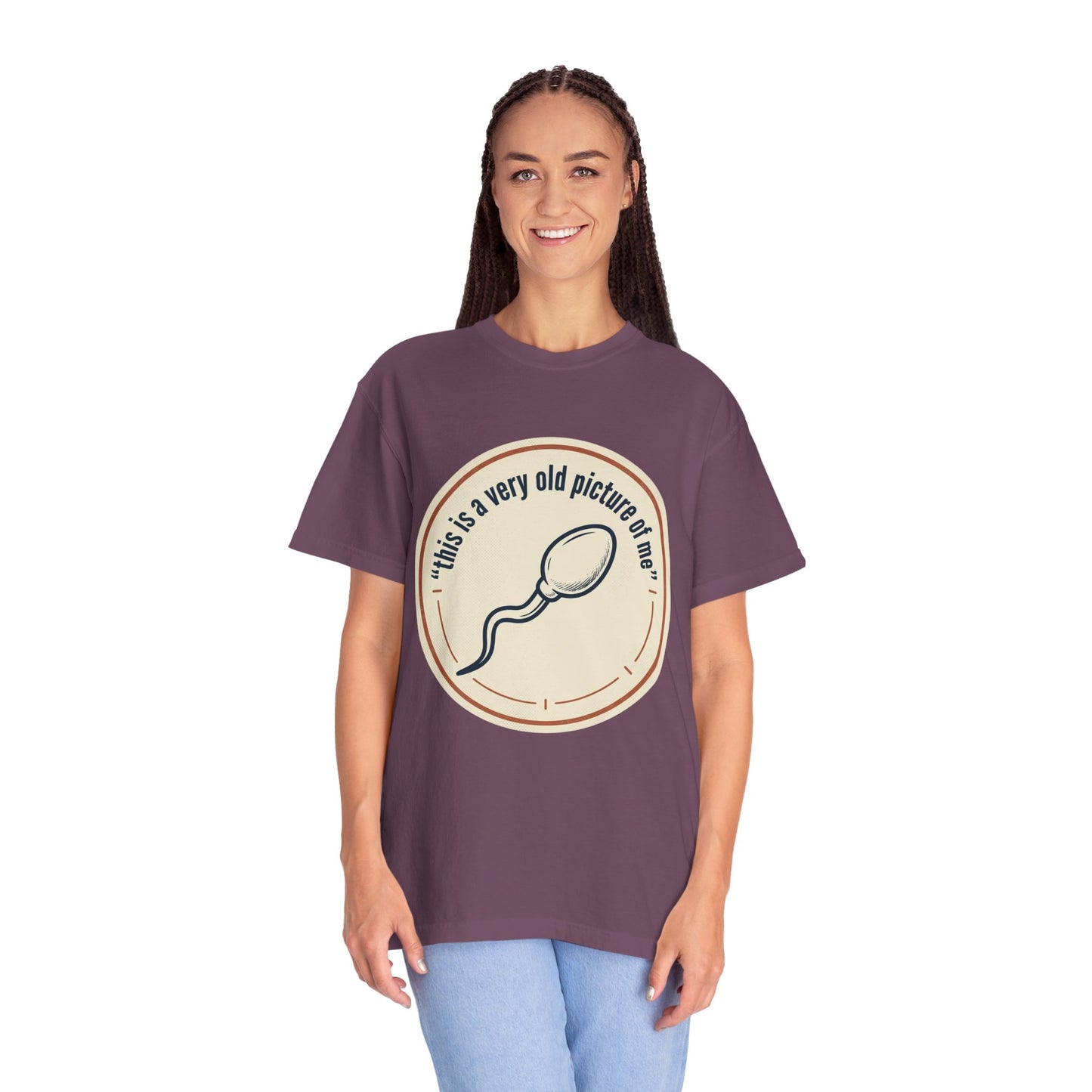Vintage Sperm Graphic T-Shirt — "this is a very old picture of me"