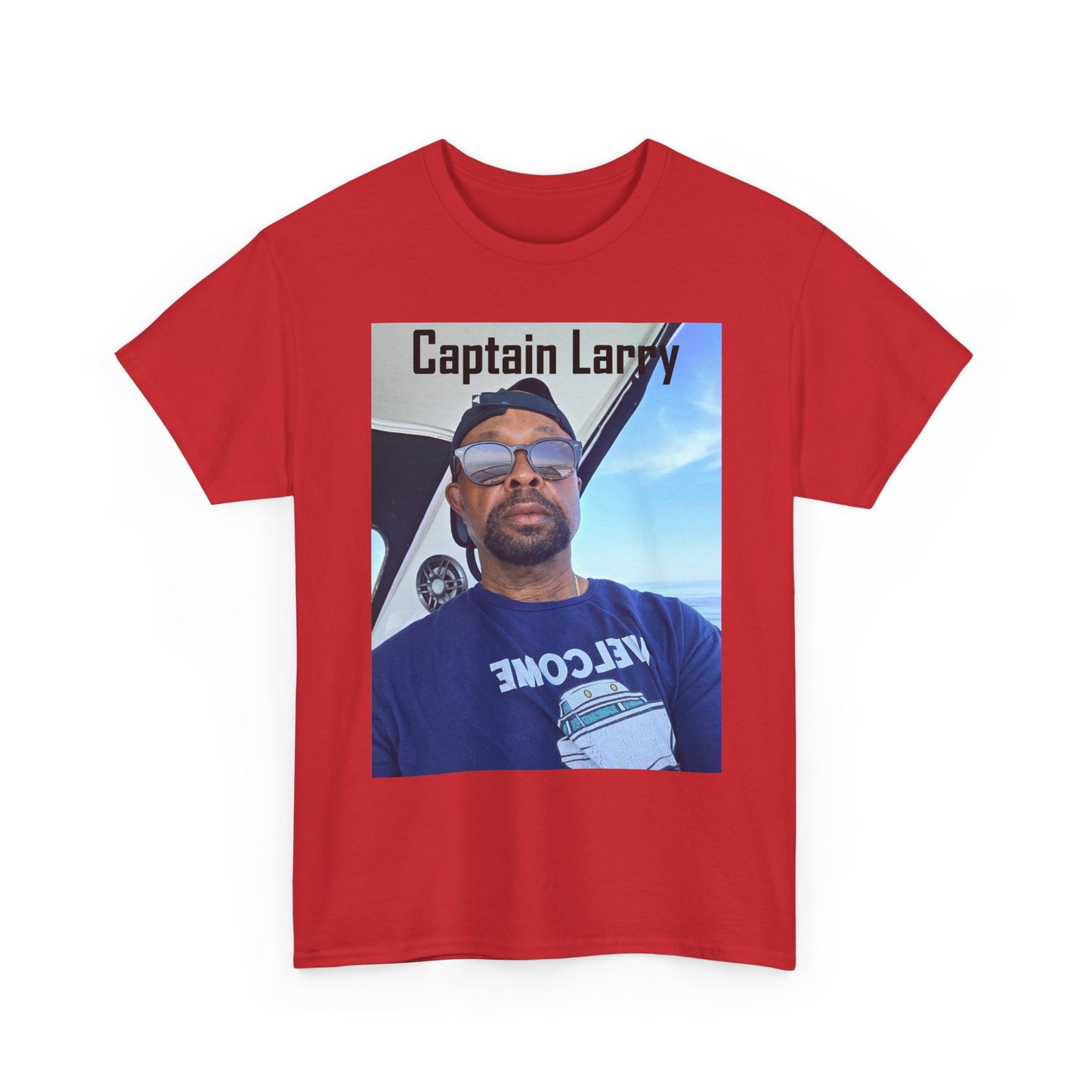 Custom Photo Print T-Shirt — Personalized Selfie Tee ("Welcome" Coffee Graphic) Printify