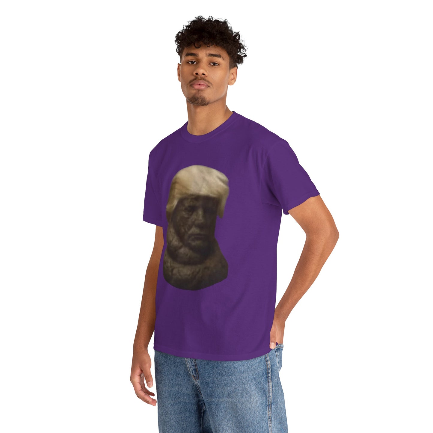 Graphic Tee — Bronze Bust Illustration T‑Shirt
