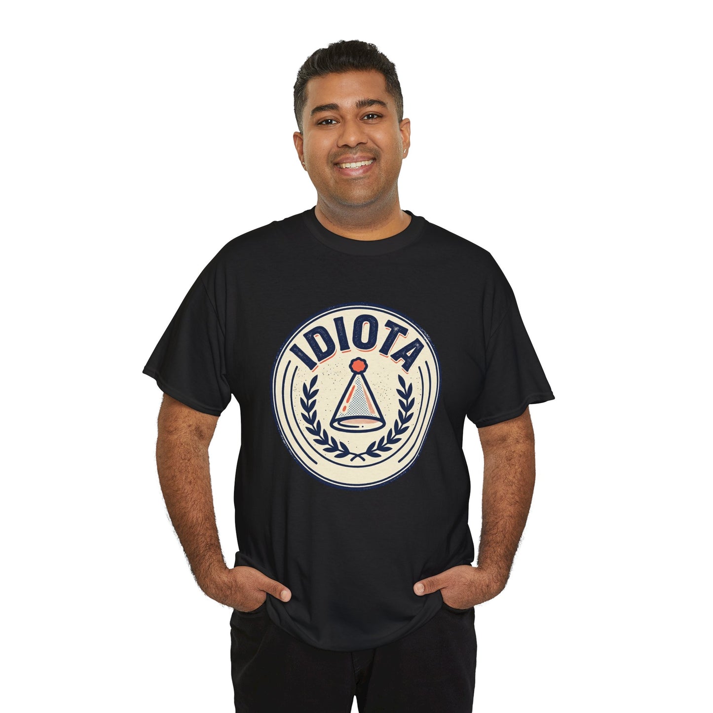 Idiota Crest T-Shirt — Vintage Emblem Graphic Tee