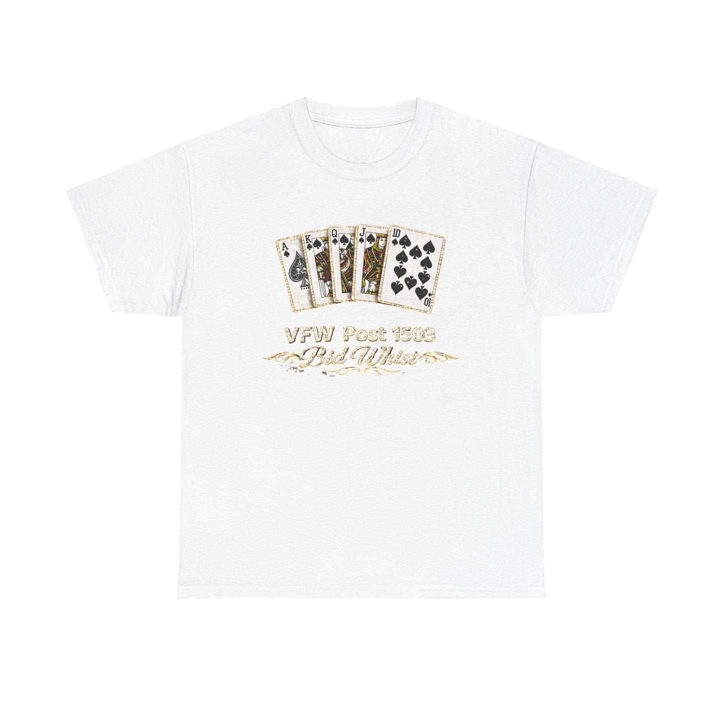 Veterans VFW Poker Night Tee – "VFW Post 1503" Playing Cards Design