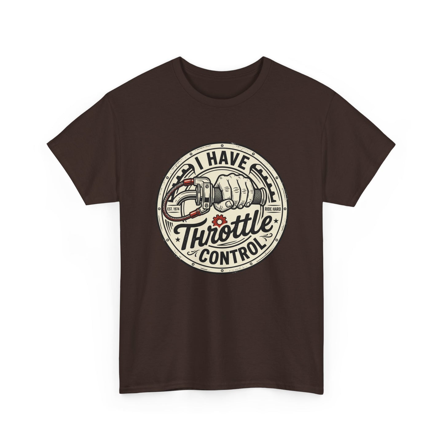 Throttle Control T-Shirt — "I Have Throttle Control" Vintage Motorcycle Tee