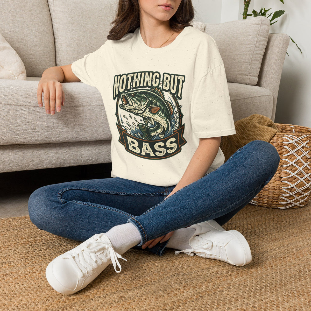 Nothing But Bass Fishing T-Shirt — Retro Largemouth Bass Graphic Tee
