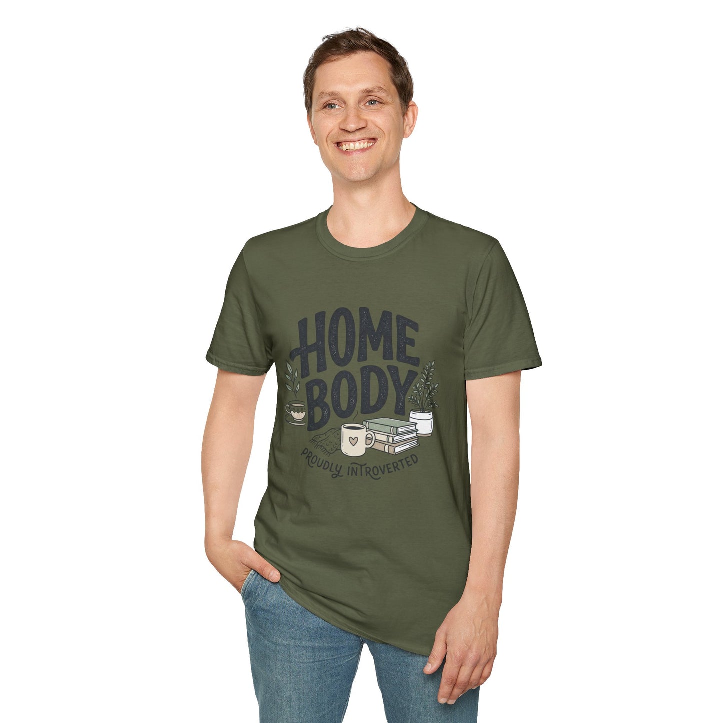Homebody T-Shirt — 'Homebody Proudly Introverted' Cozy Graphic Tee