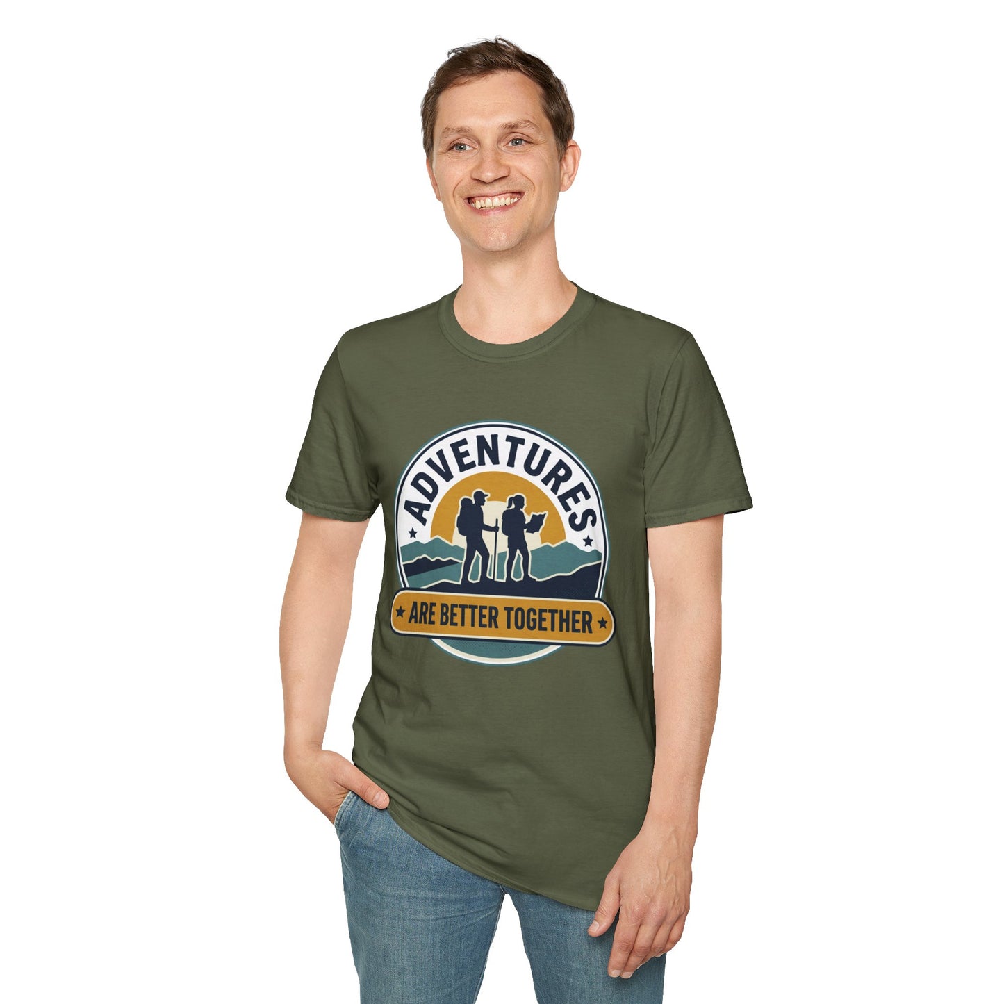 Adventures Are Better Together T-Shirt — Couples Hiking Outdoor Graphic Tee