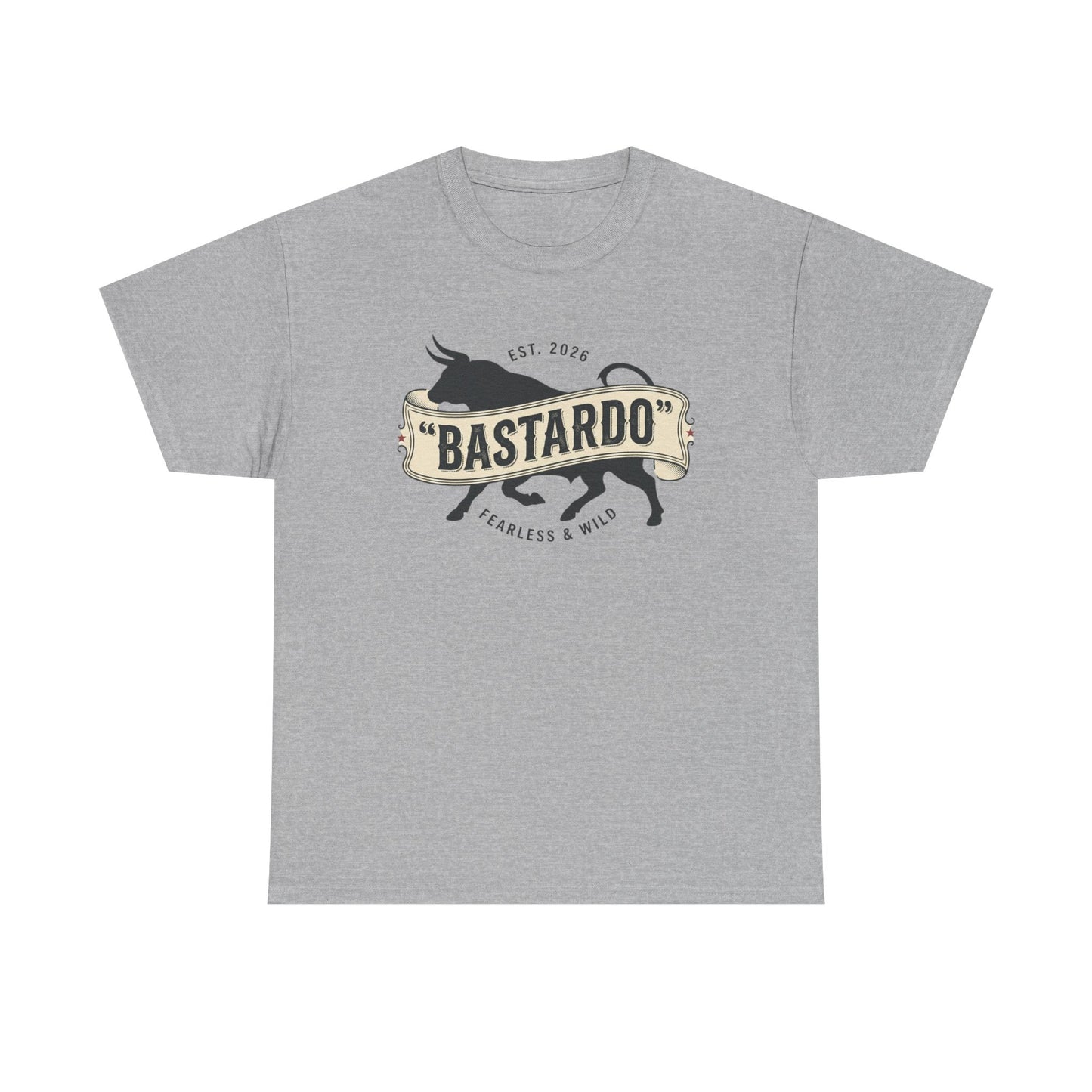 Bastardo Graphic Tee — Vintage Bull Emblem T-Shirt