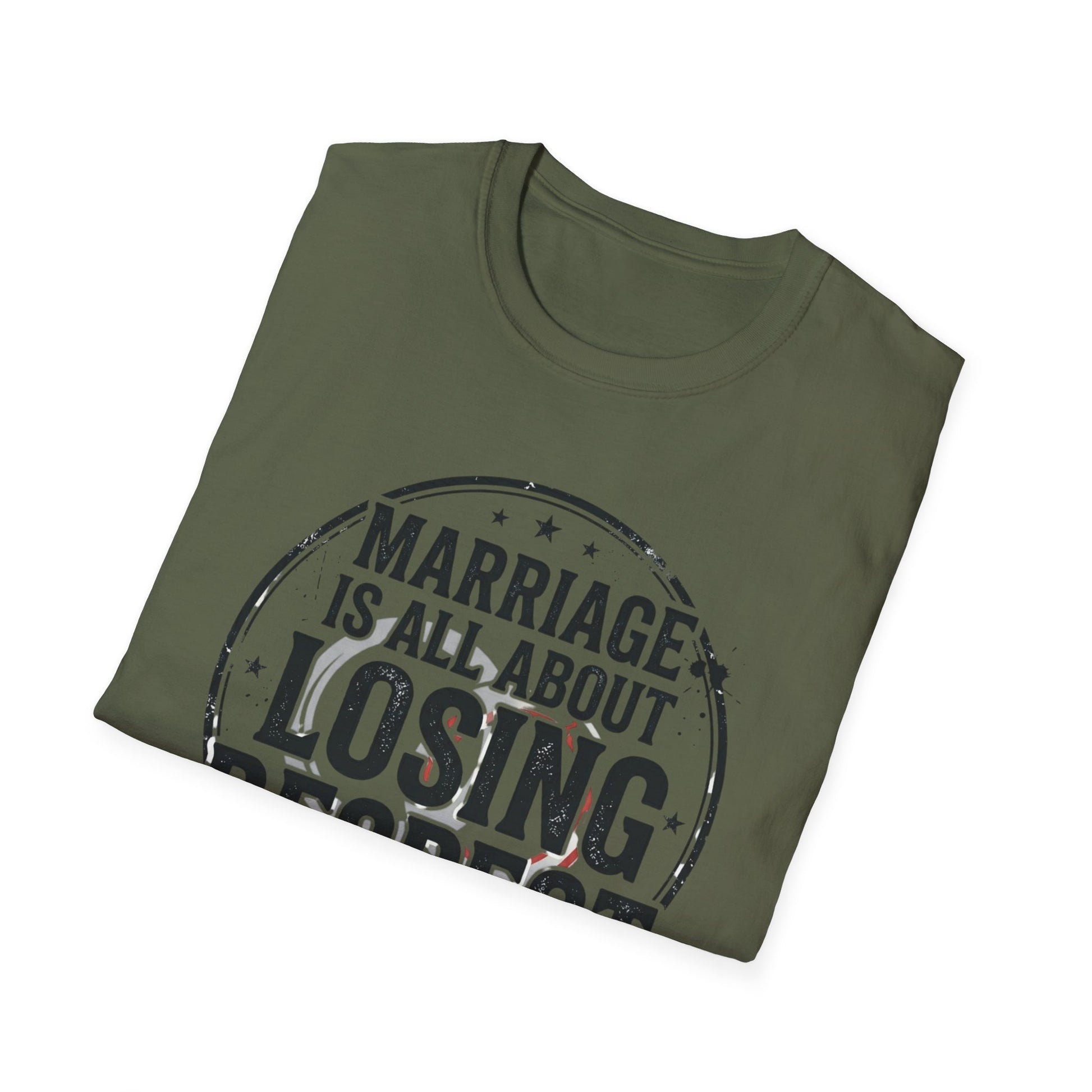 "Marriage Is All About Losing Respect" Funny Sarcastic Graphic Tee Printify