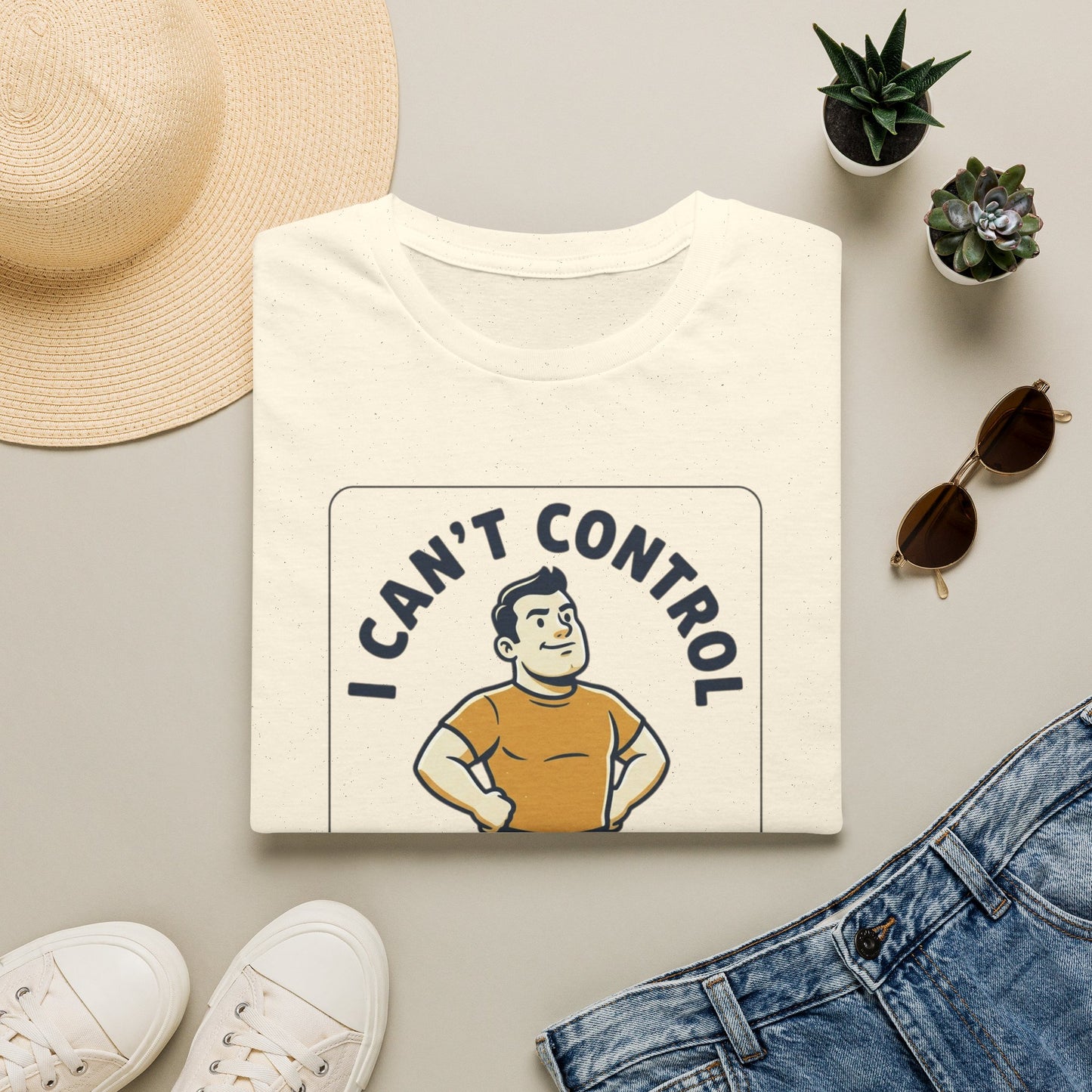 I Can’t Control My Height T‑Shirt — Funny Short Guy Humor Tee