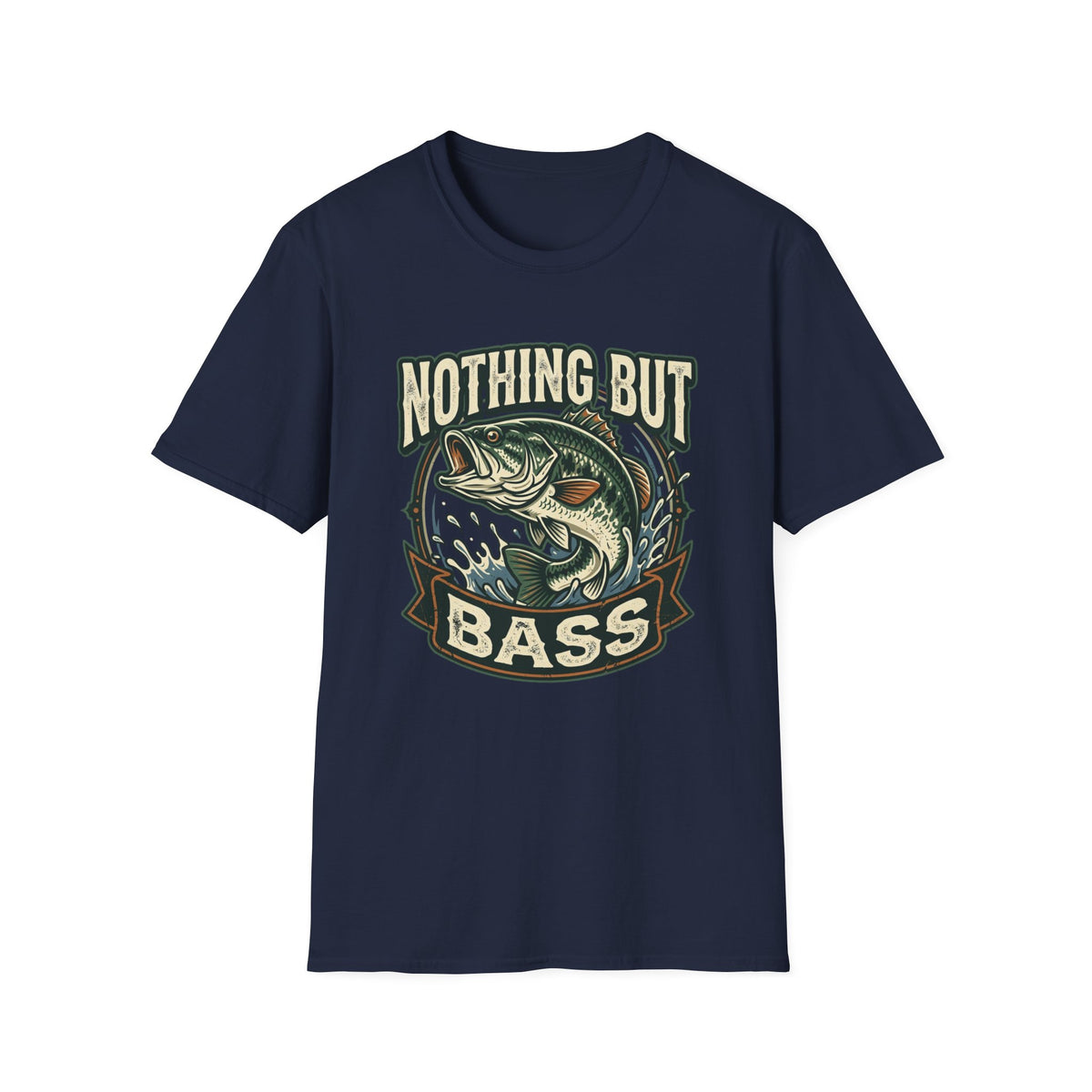 Nothing But Bass Fishing T-Shirt — Retro Largemouth Bass Graphic Tee