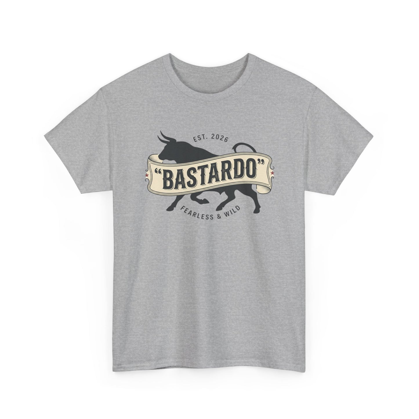 Bastardo Graphic Tee — Vintage Bull Emblem T-Shirt