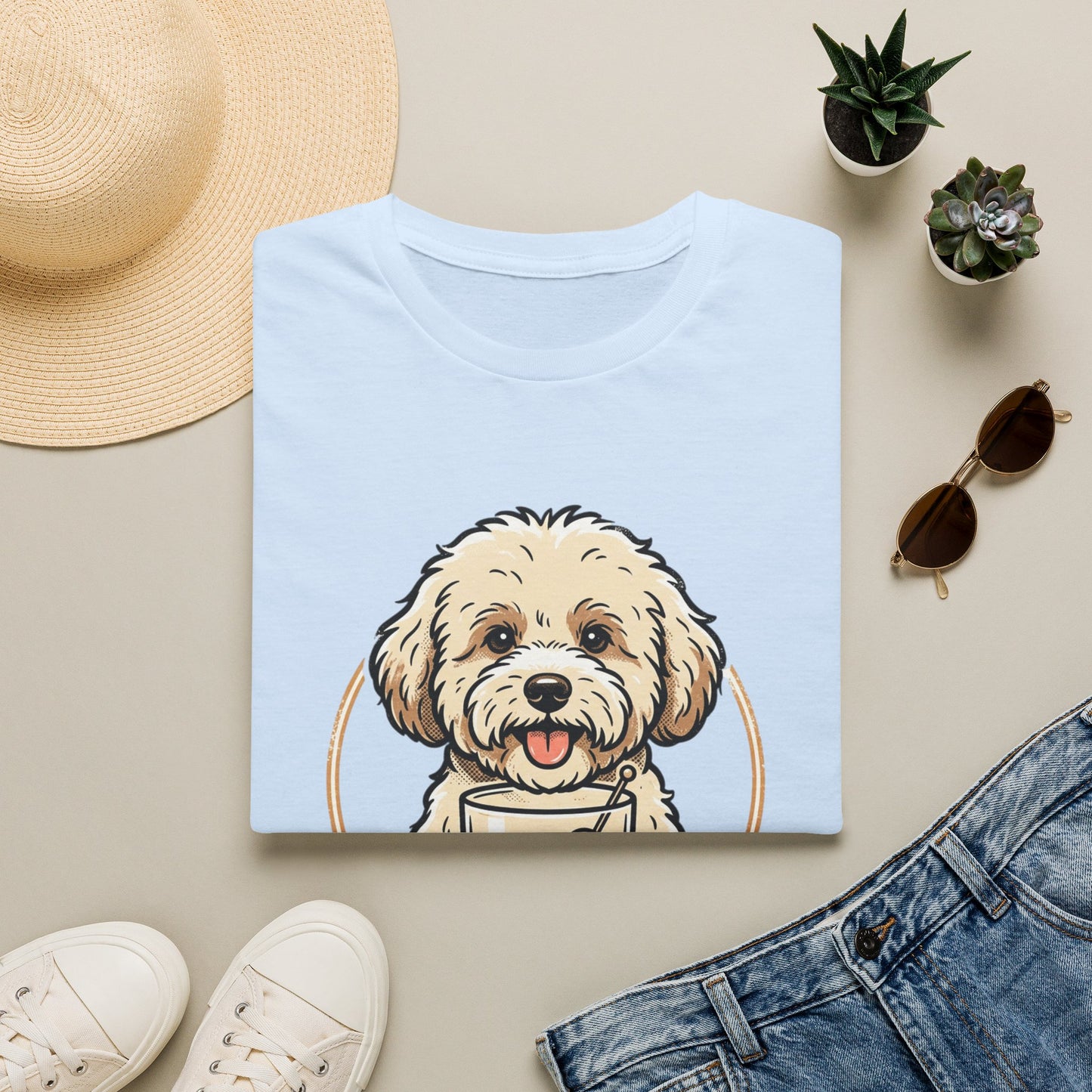 Dog Moms Club T-Shirt — Cute Doodle Dog Graphic Tee